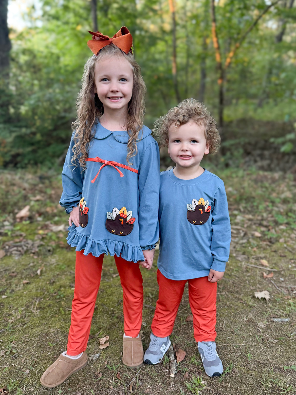 RTS - HALLOWEEN & TURKEYS - Turkey Pockets Boy Jogger Set