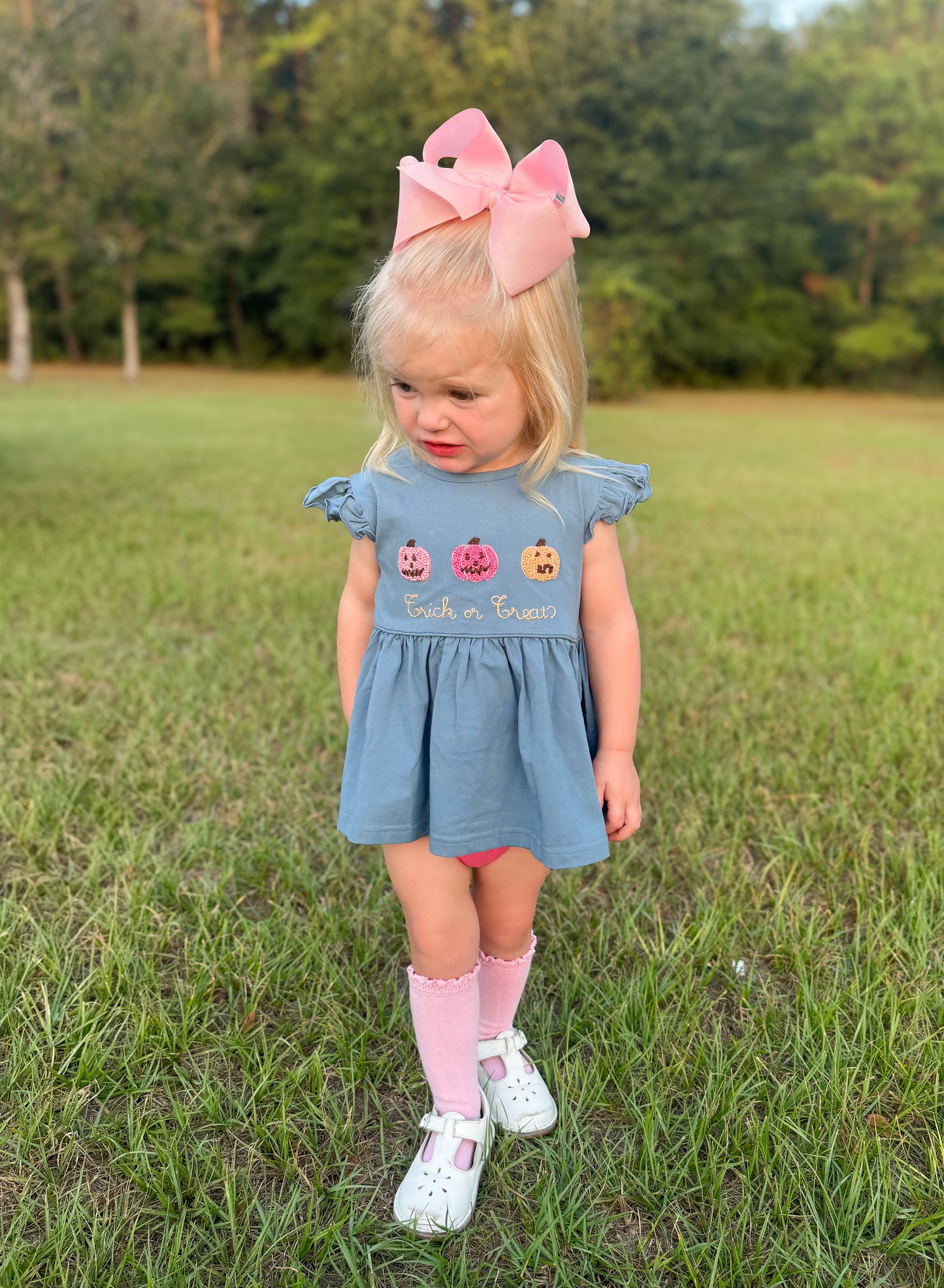 RTS - French Knot Trick Or Treat Girl Diaper Set