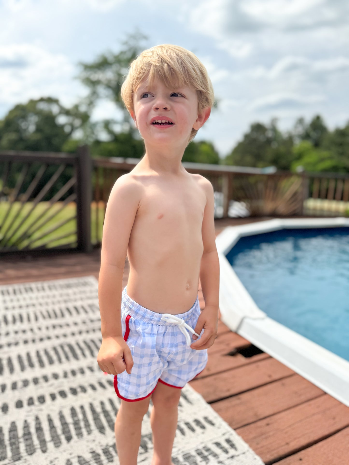 RTS - SUMMER 1 - All American Blooms Boy Shortie Trunks