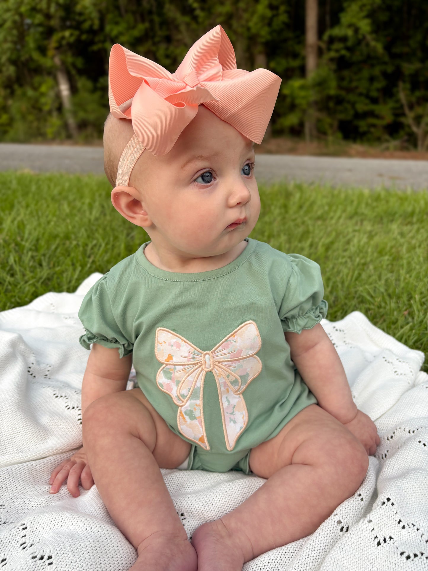 RTS - Fall Applique Bow/Duck Girl Bubble