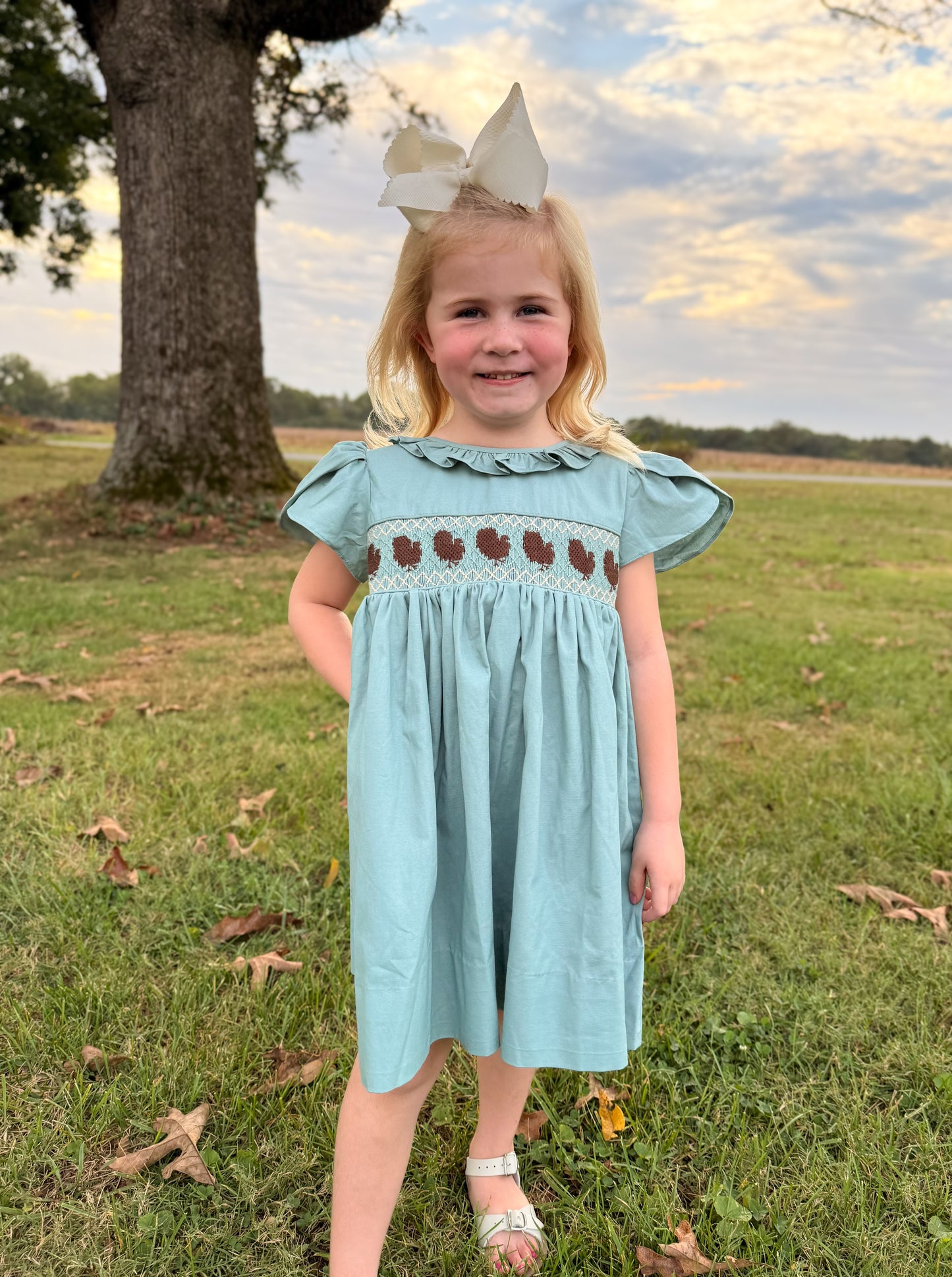 RTS - Geo Turkeys Girl Dress