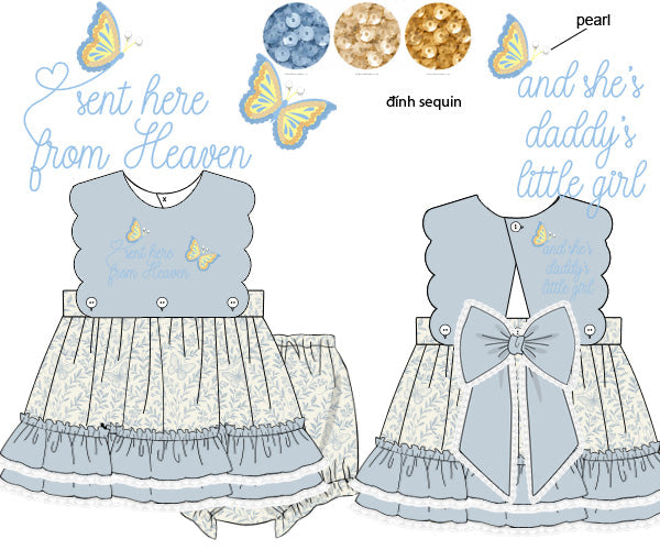 PREORDER 62: SUMMER PT 1 - Butterfly Kisses Girl Diaper Set