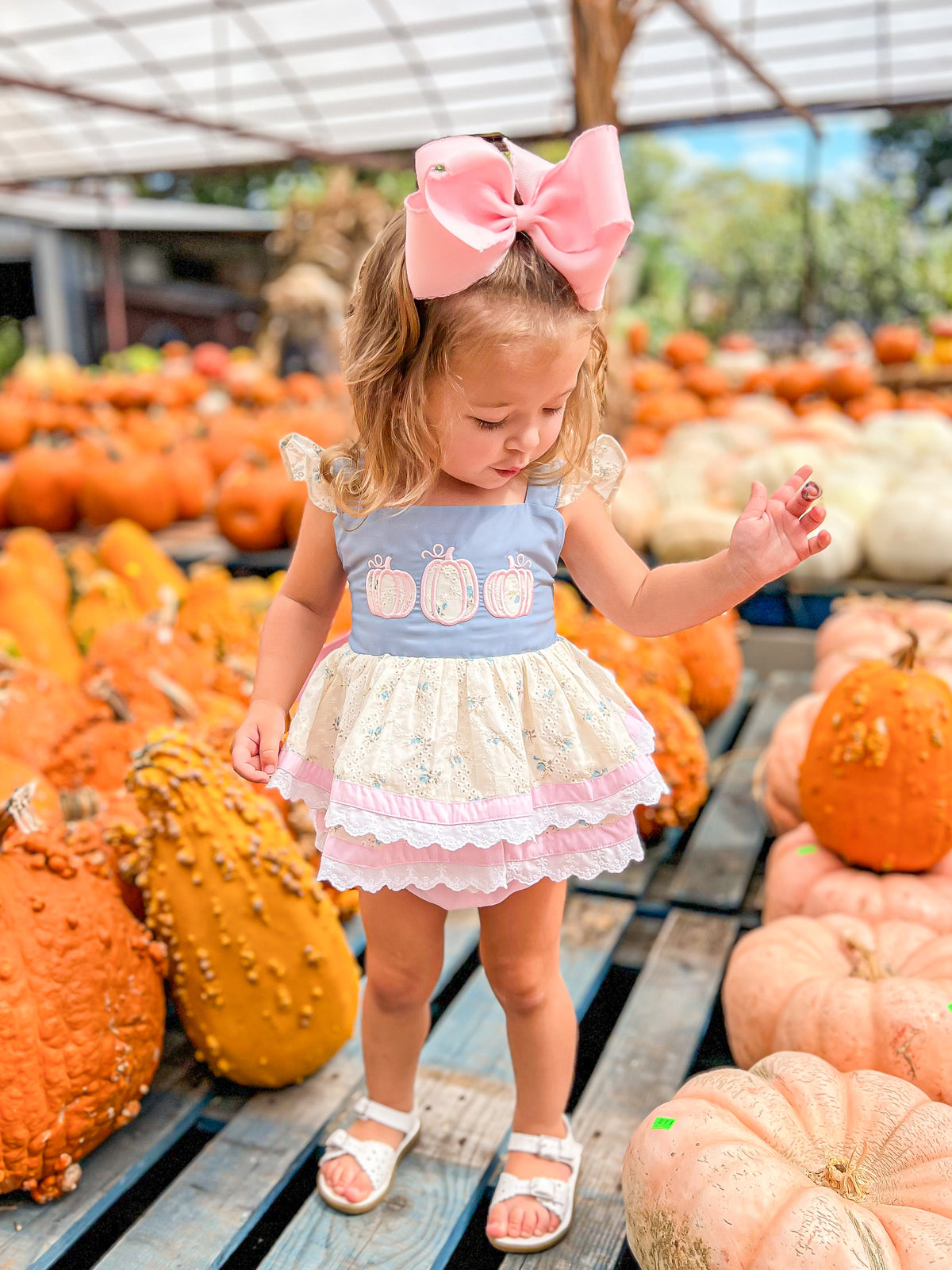 RTS - PUMPKINS & HALLOWEEN - Pumpkins & Halloween Girls Only - Lyla’s Lacy Pumpkins Girl Diaper Set