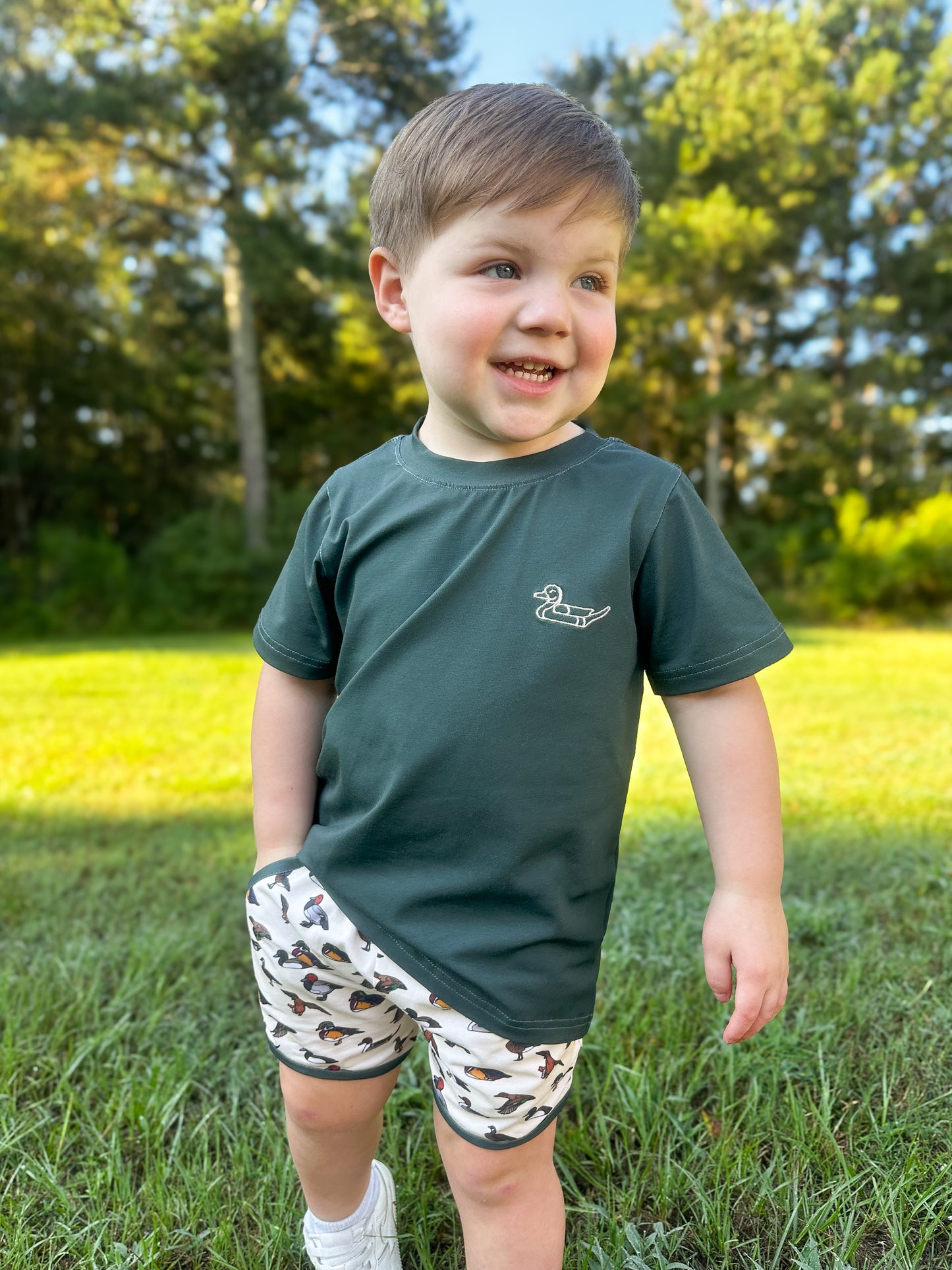 RTS - Waterfowl Knits Boy Shortie Set