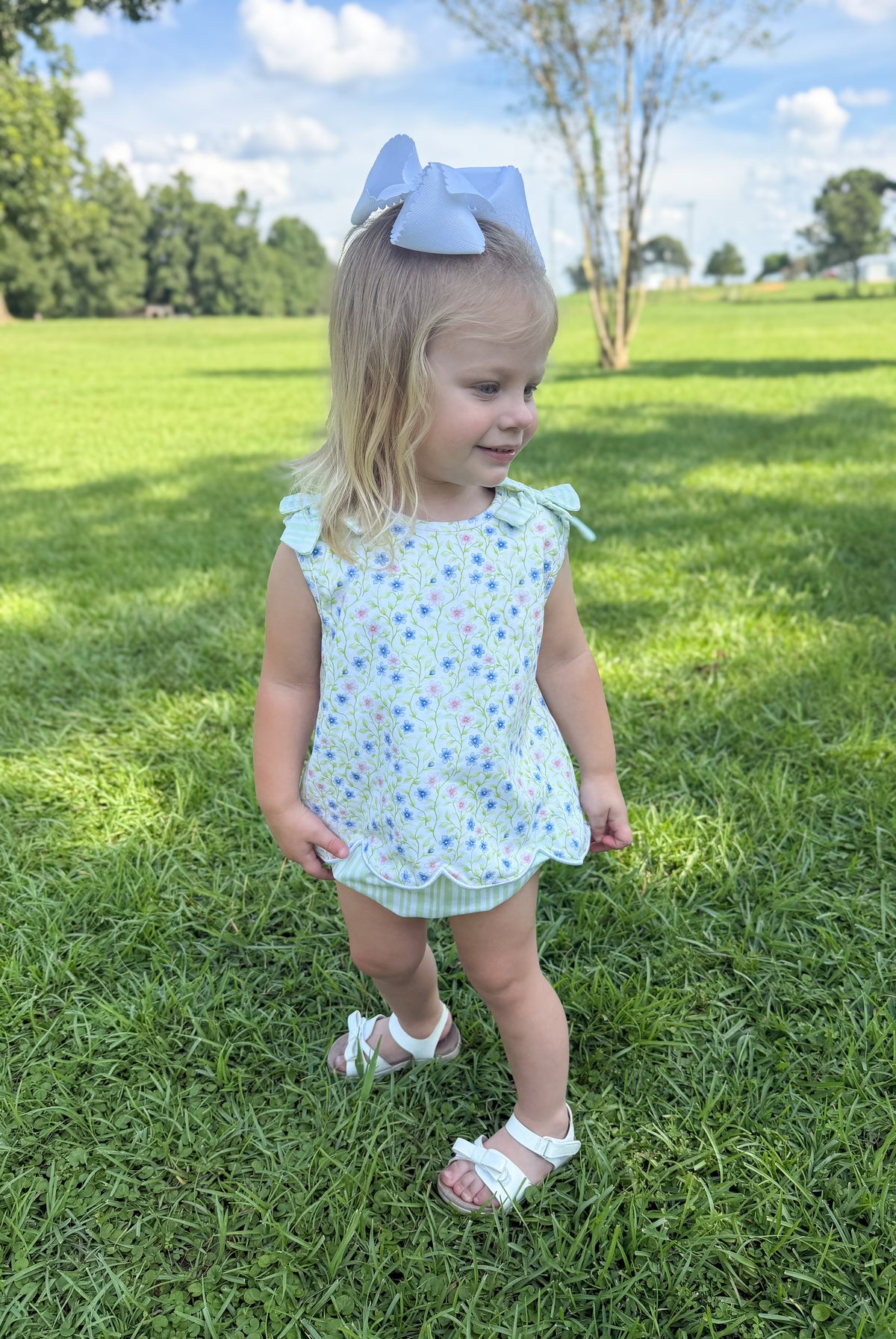 RTS - SUMMER PT 2 - Lime Garden Girl Skirted Bubble