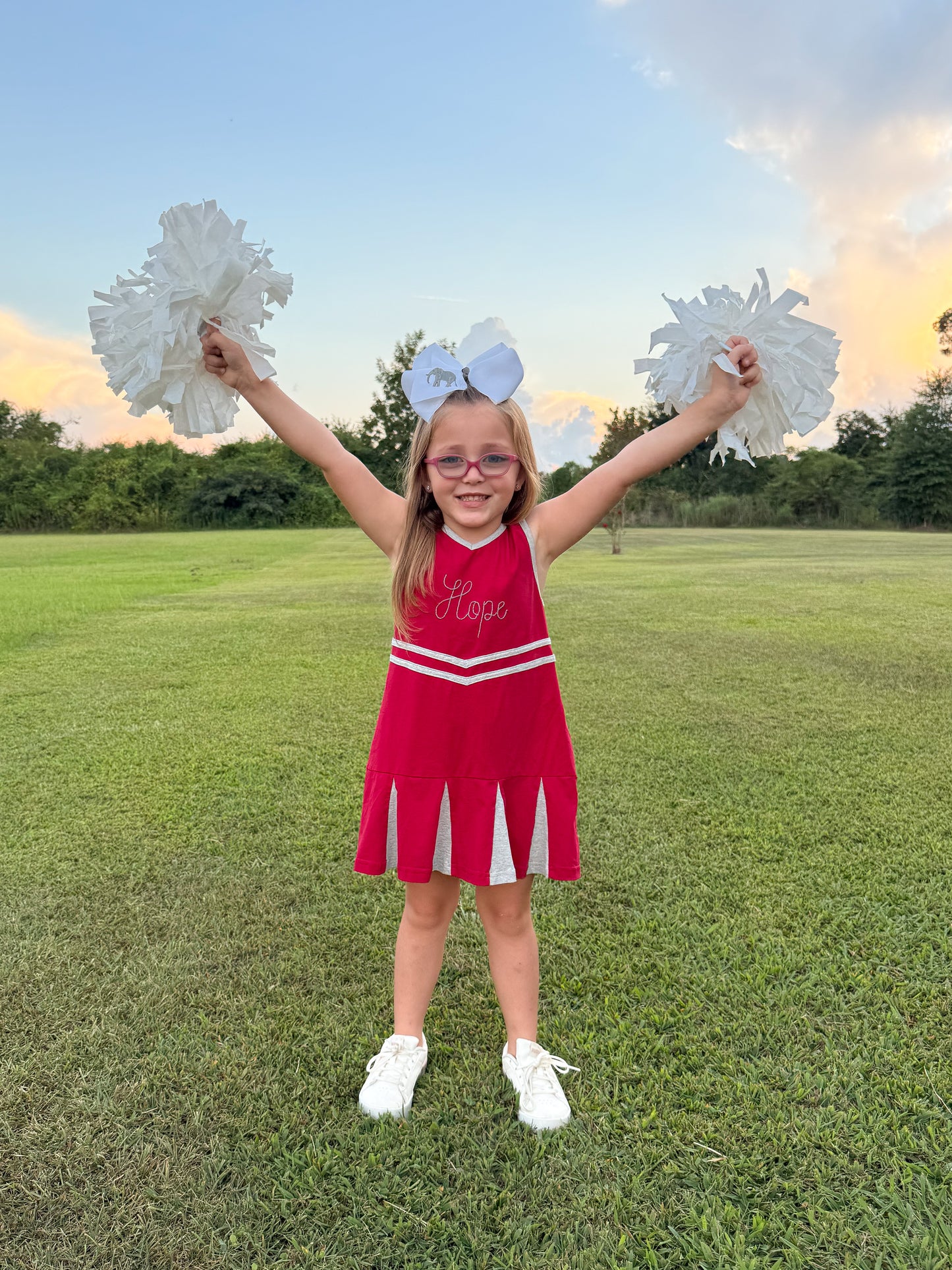 RTS - Gameday Gear Girl Dress - Crimson & Grey - ROLL TIDE