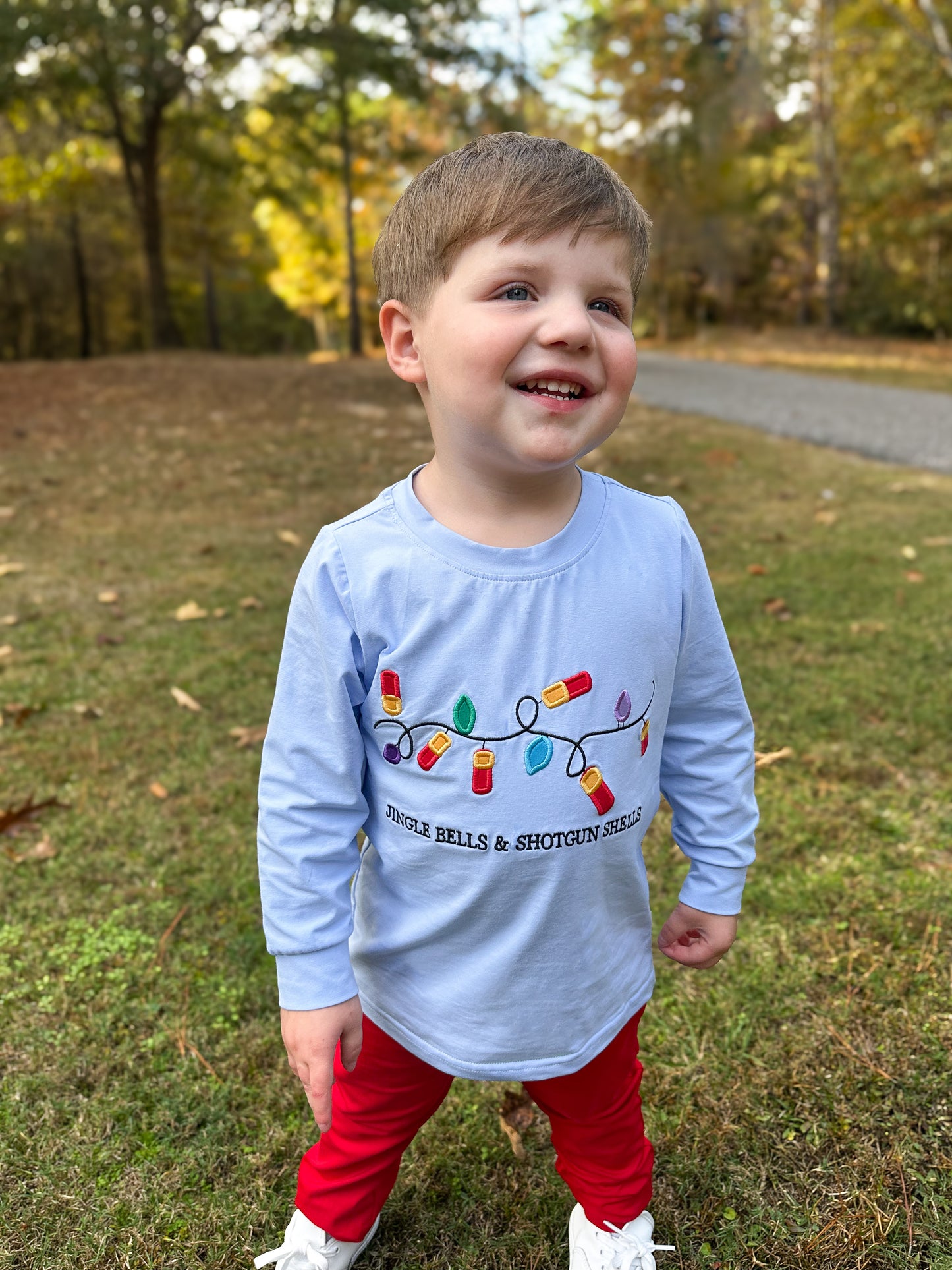 RTS - Christmas Shirt Only - Shotgun Shells Boy Shirt