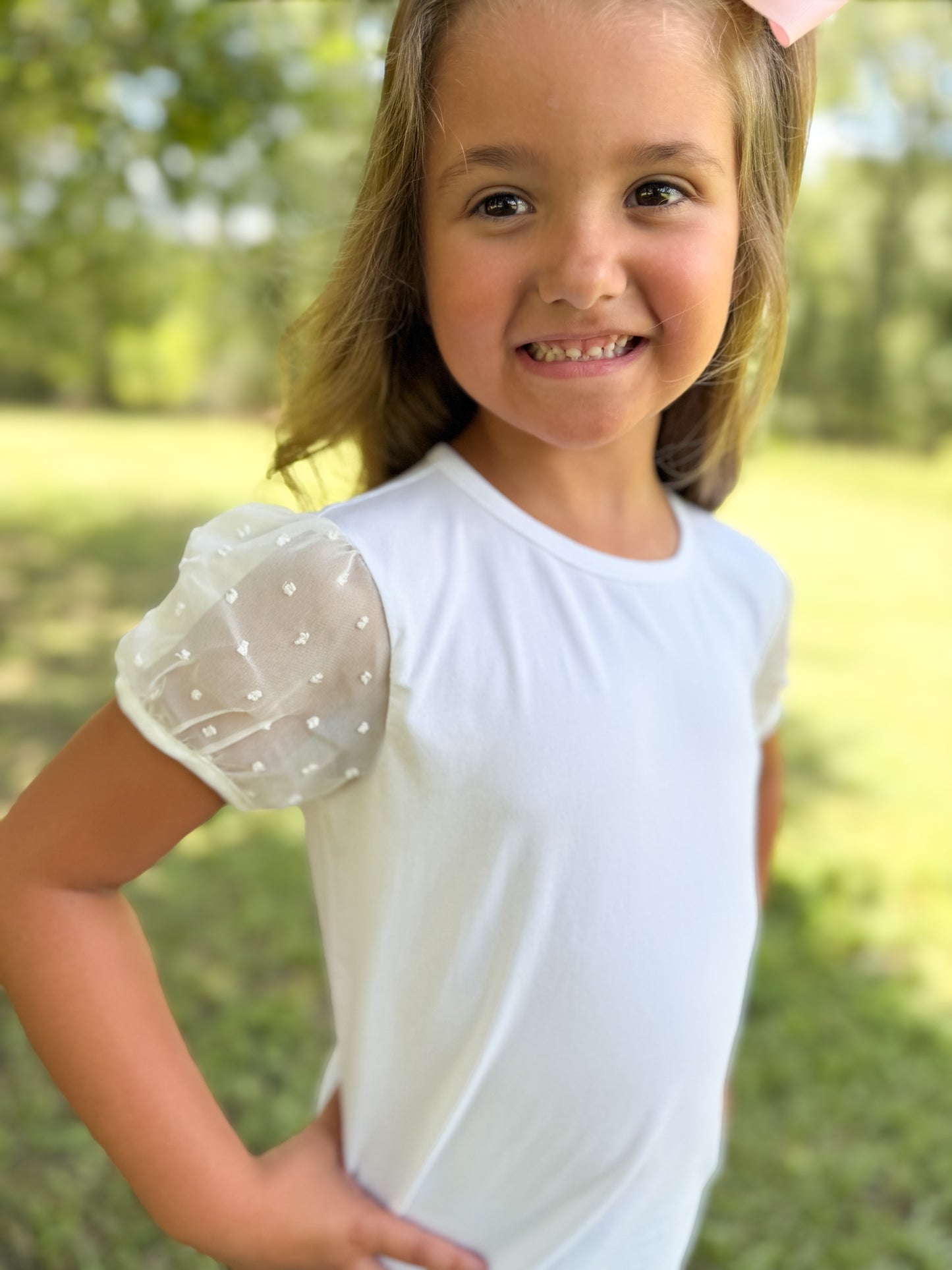 Short Sleeve Swiss Dot Under Shirt