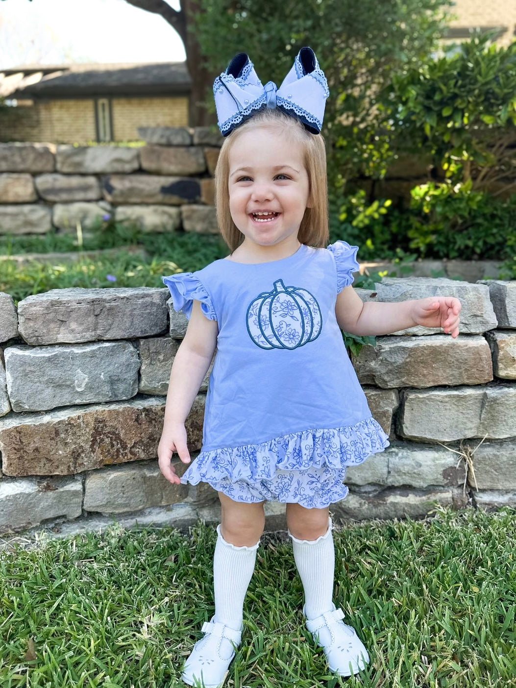 RTS - Autumn Blues Girl Diaper Set