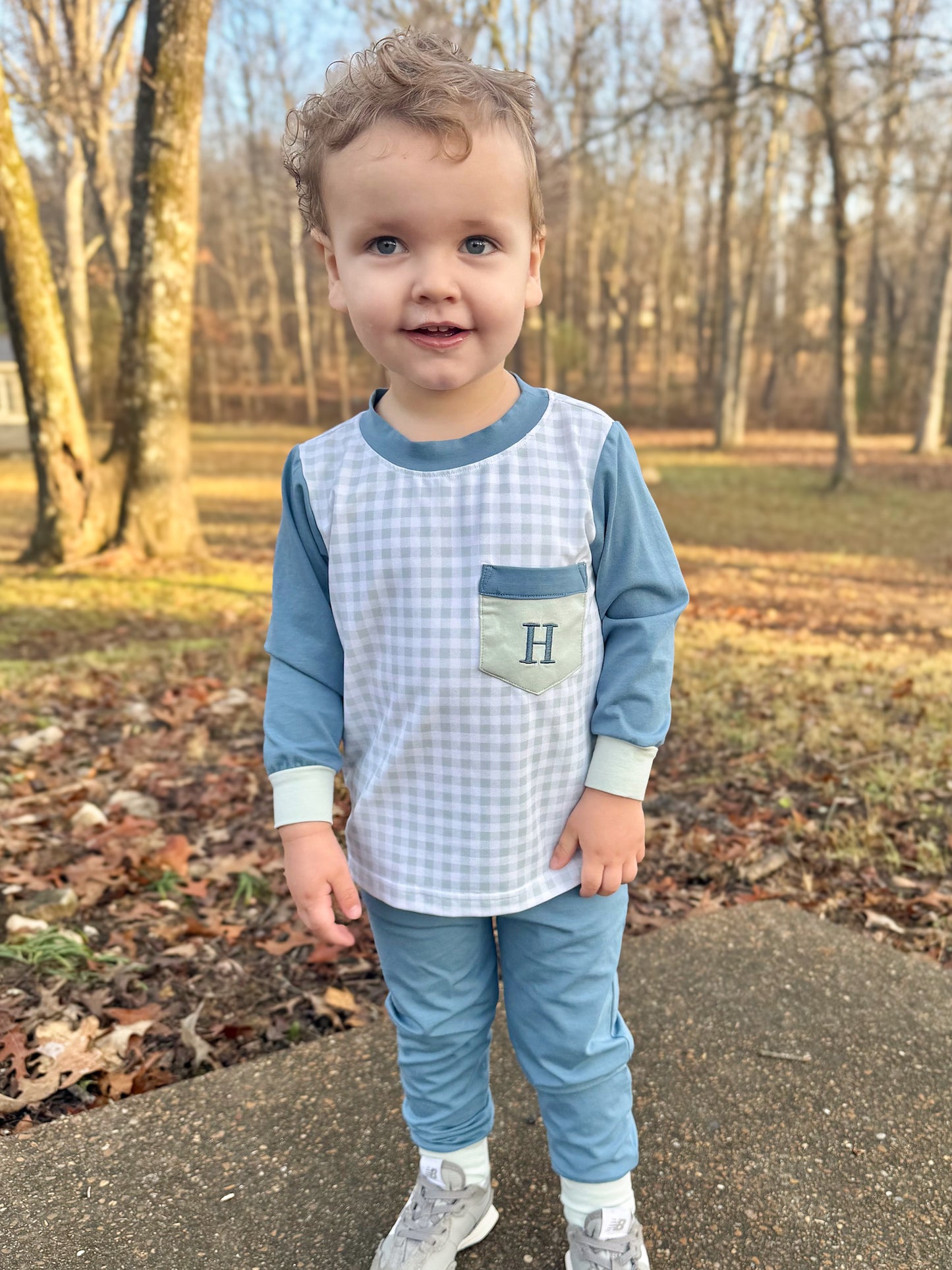 PREORDER 58: WINTER RERUNS - Winter Sage Colorblock Boy Jogger Set