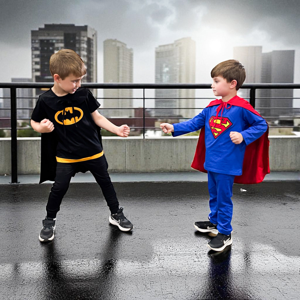 RTS - HALLOWEEN & TURKEYS - HALLOWEEN COSTUMES - Black Cape Superhero Boy Set & Cape