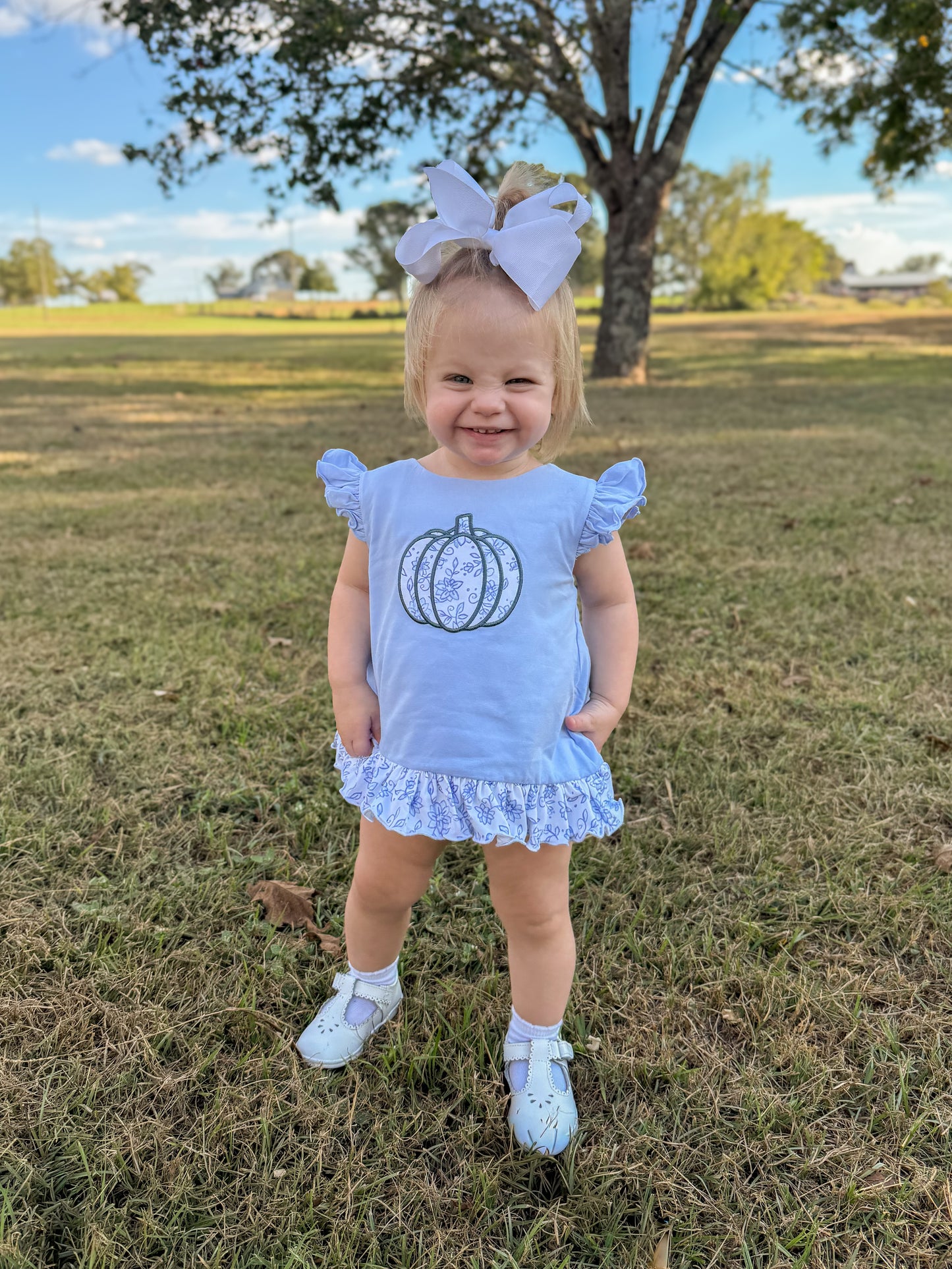 RTS - Autumn Blues Girl Diaper Set