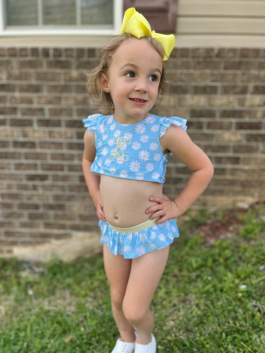 RTS - Spring Daisies Swim Girl 2 PC - NO MONOGRAM