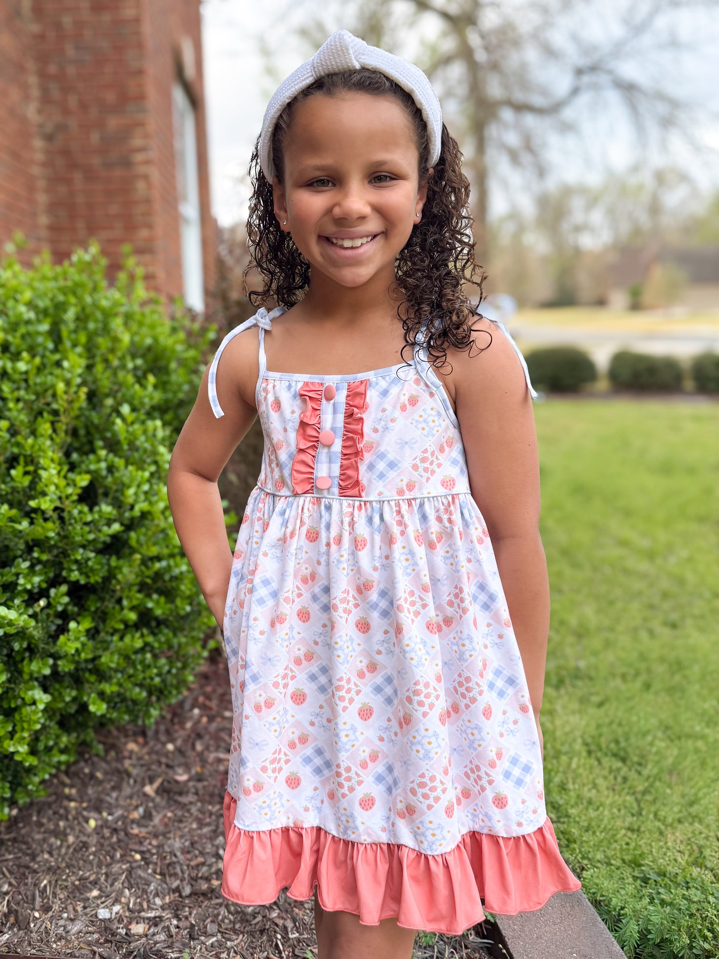 RTS - Elli’s Berry Patchwork Girl Dress