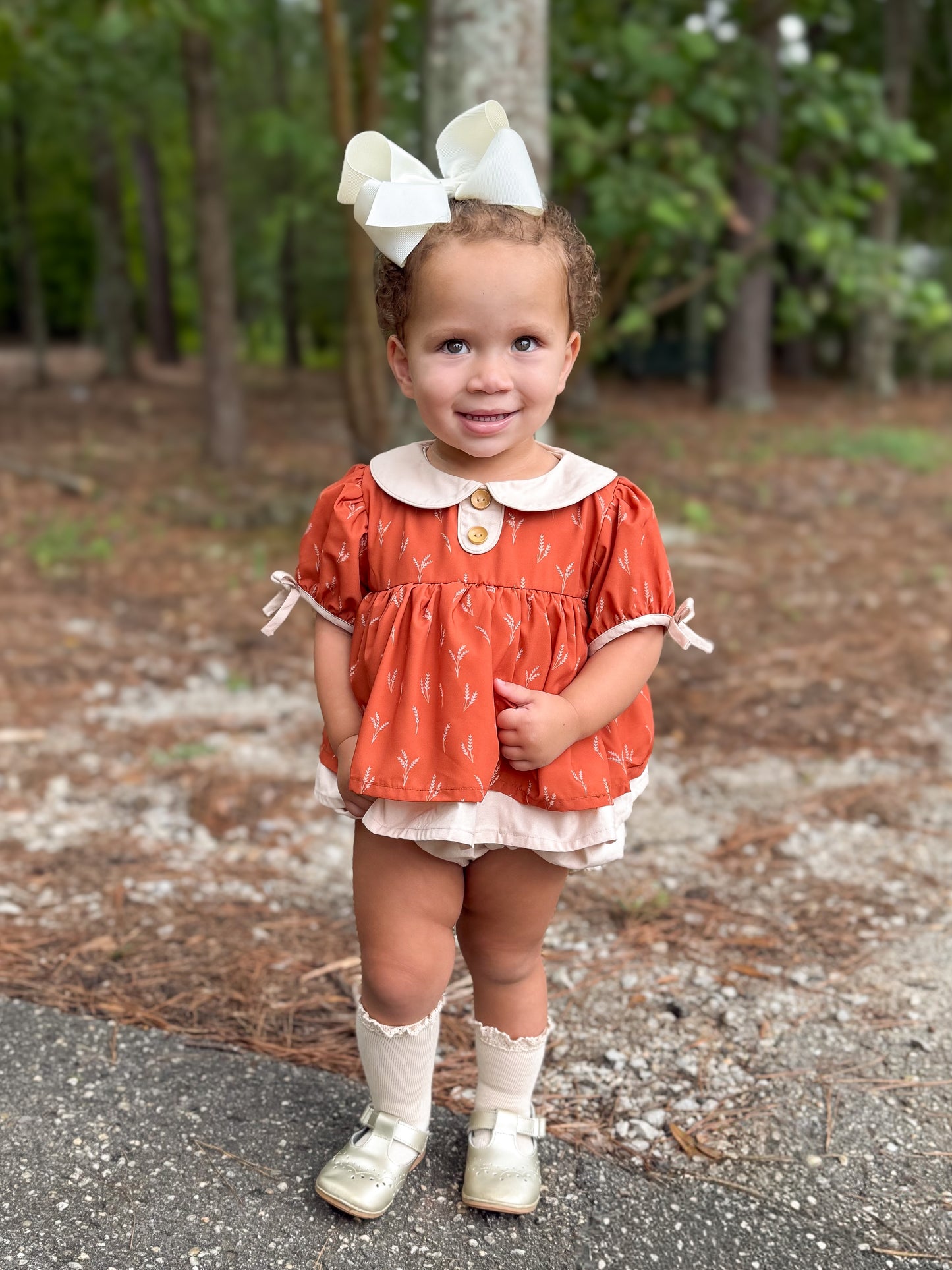 RTS - Wheat Harvest Girl Skirted Bubble