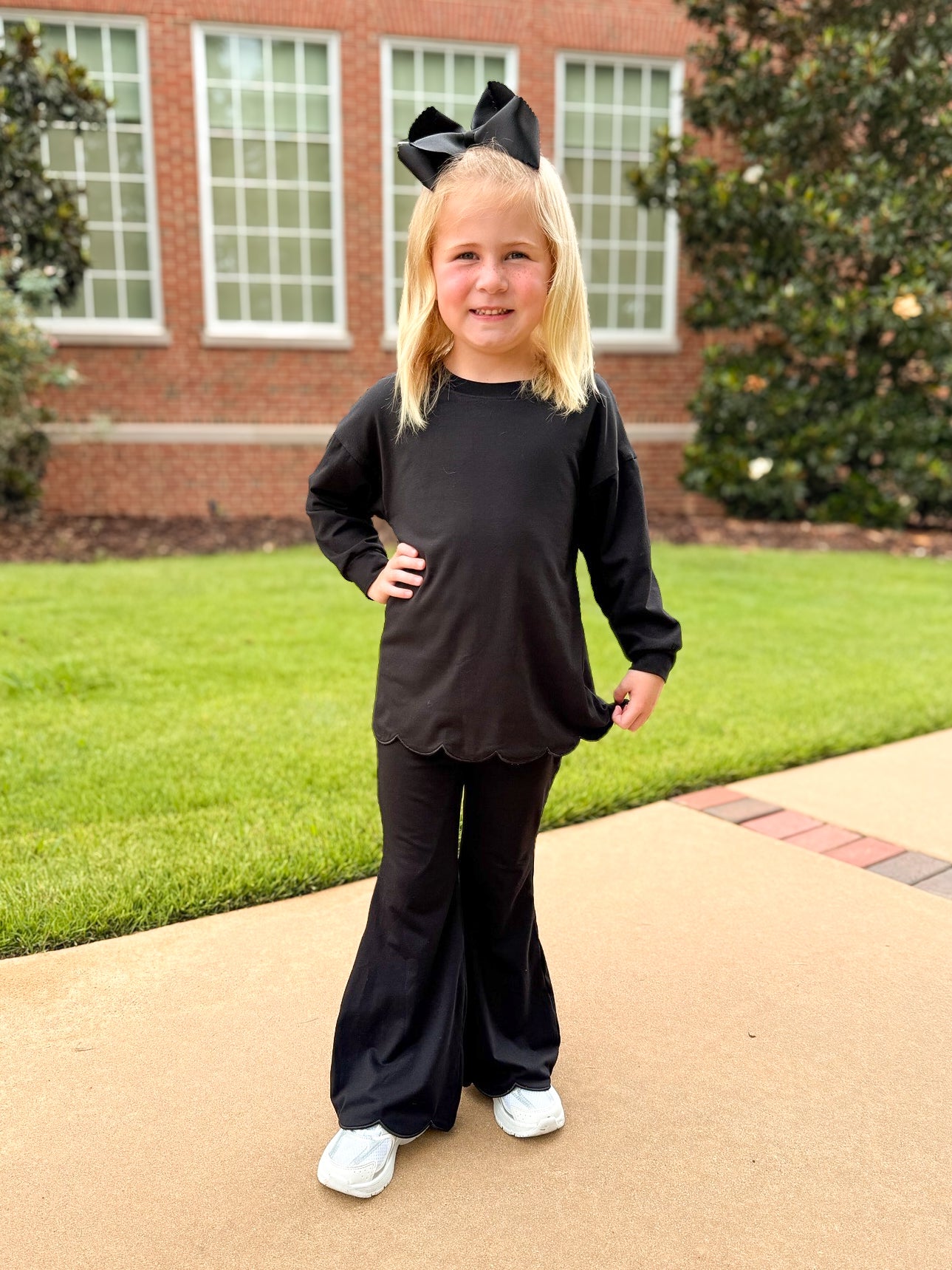 RTS - COLLEGIATE - Gameday Warm Ups Girl Pant Set - Black “NO MONO”