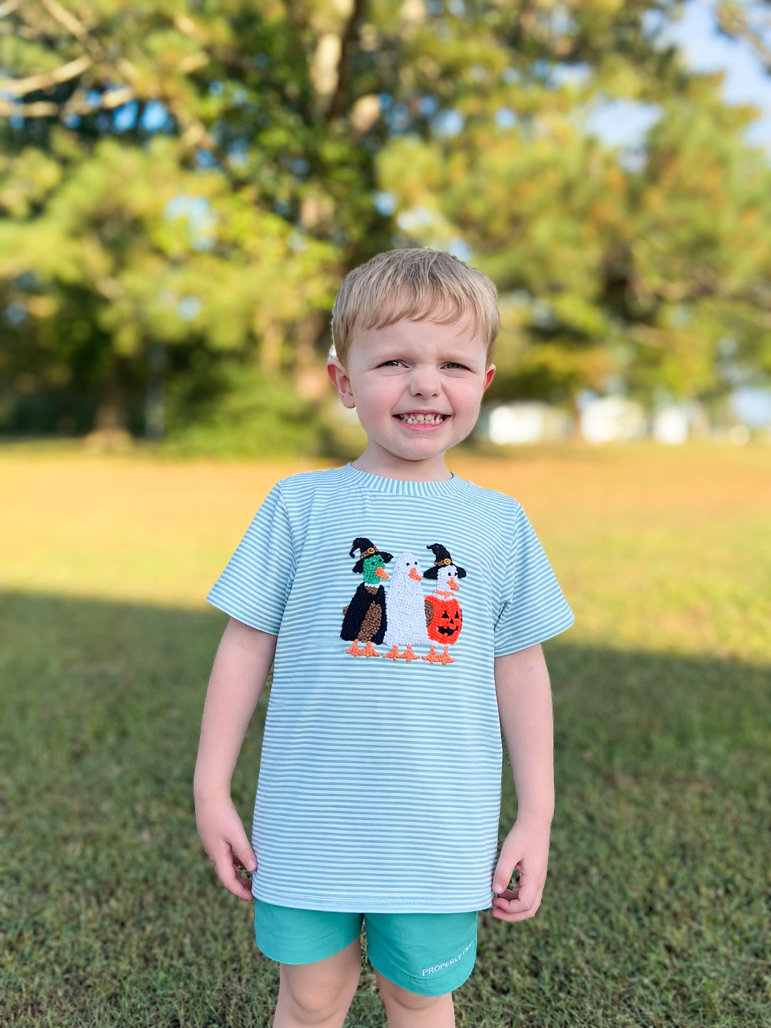 RTS - PUMPKINS & HALLOWEEN - Pumpkins & Halloween Shirt Only - Spooky Goose Boy Shirt