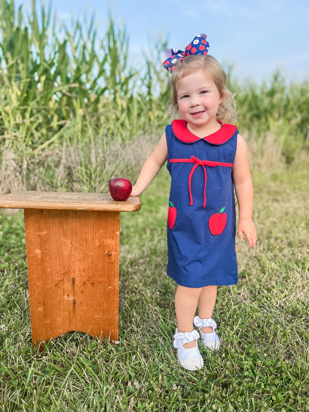 RTS - Apple Pockets Girl Dress