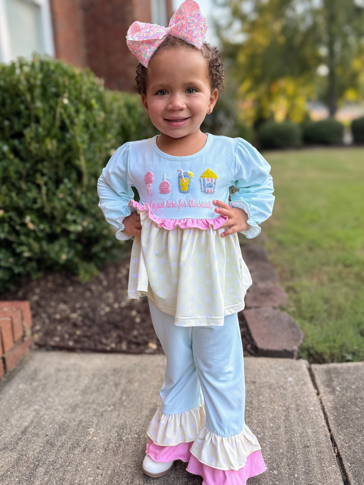 RTS - AUTUMN BASICS - Pastel Fair Snacks Girl Pant Set