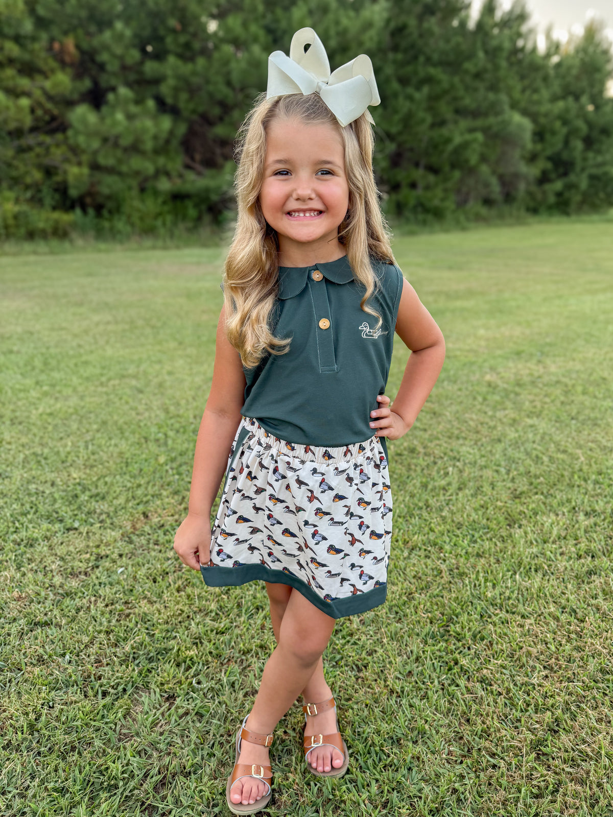 RTS - AUTUMN BASICS - Waterfowl Knits Girl Skort Set