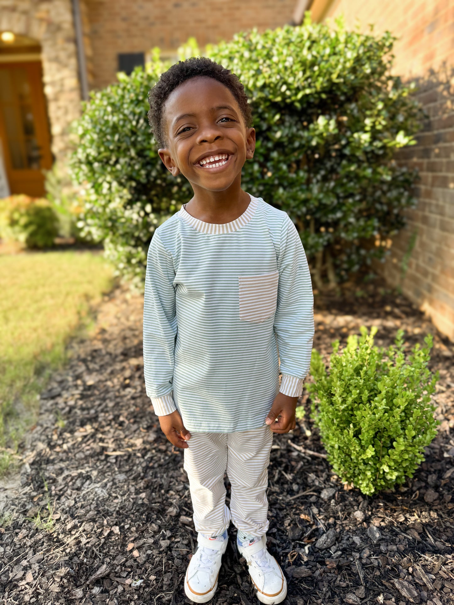 RTS - Striped Fall Basics Boy Jogger Set