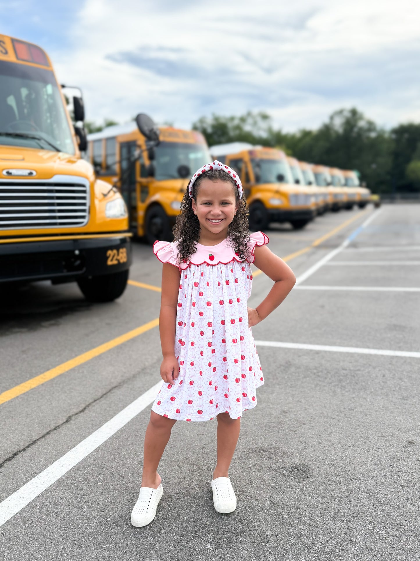 RTS - Summer 2 Girls Only - Prissy Pink Apples Girl Dress