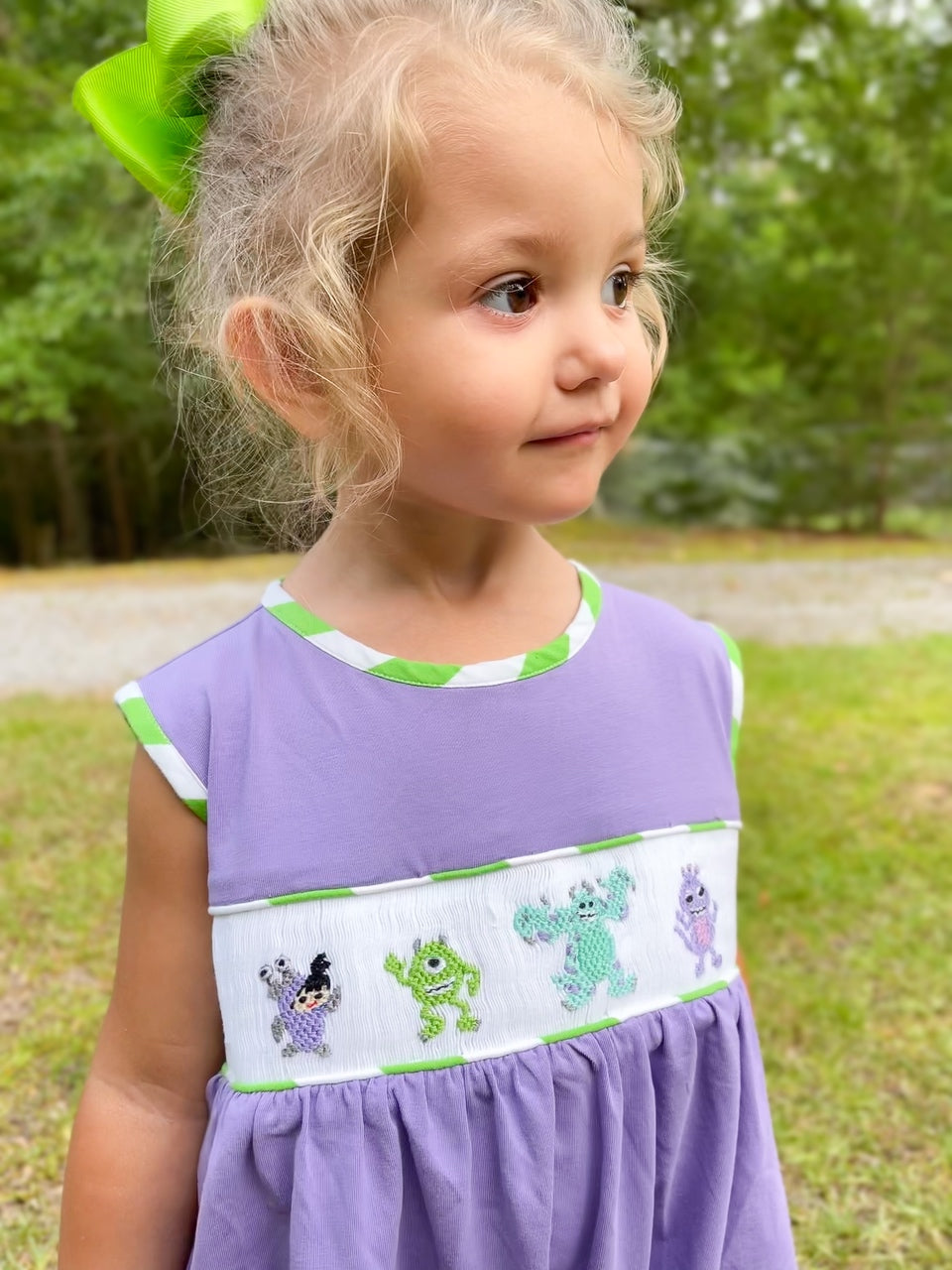 EXTRAS PRESALE - Smocked Monsters Girl Bubble