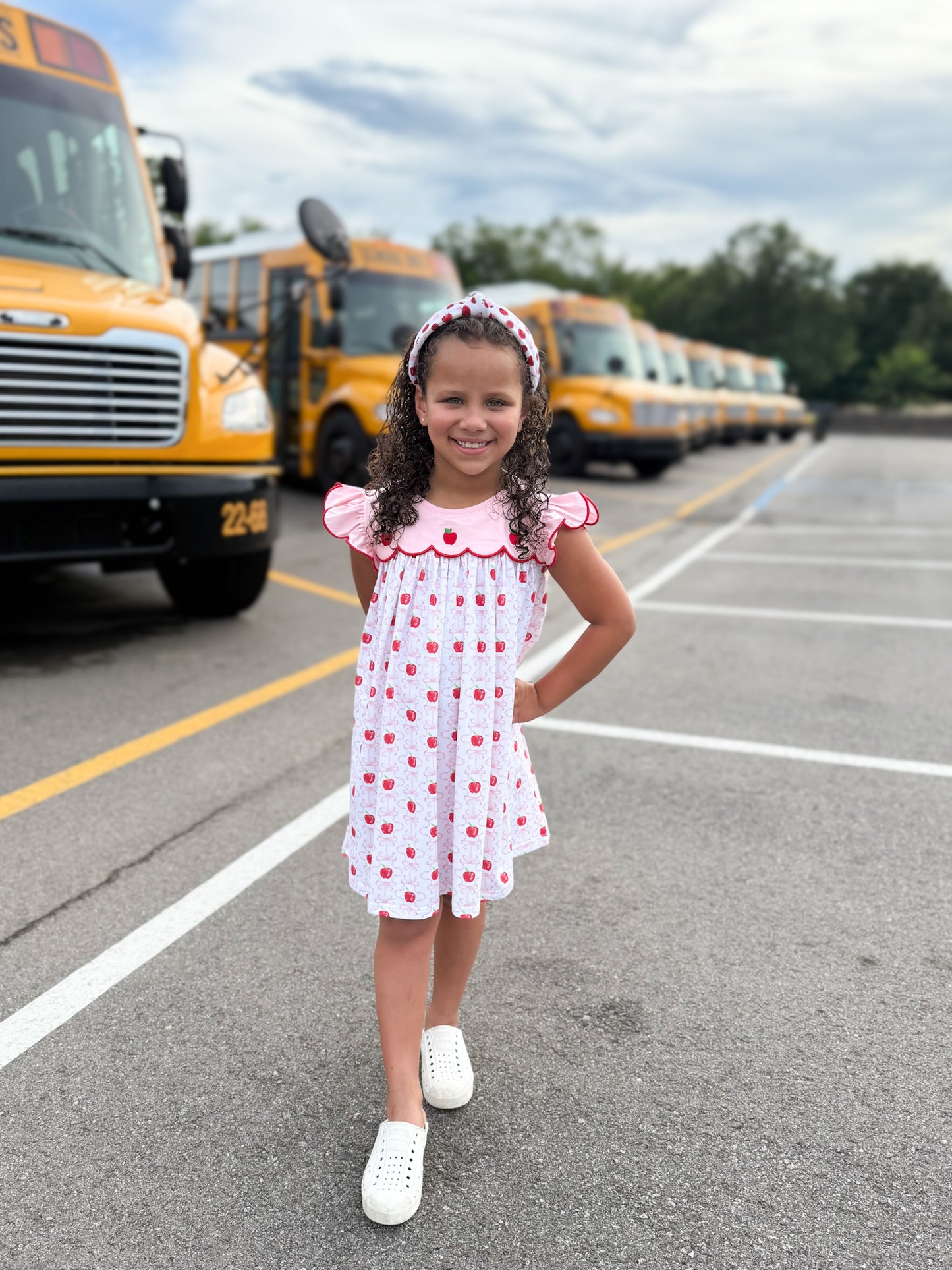 RTS - Summer 2 Girls Only - Prissy Pink Apples Girl Dress