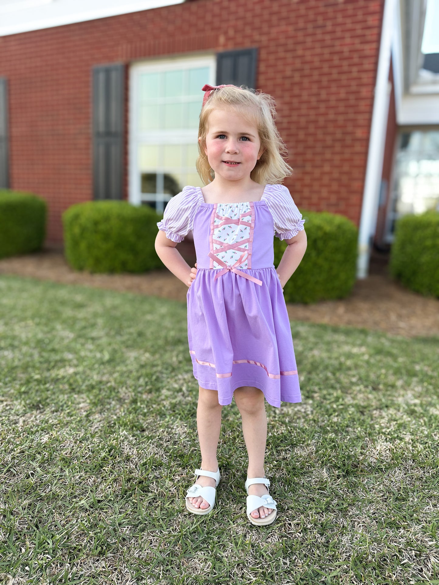 RTS - Character Knits - Frying Pan Princess Girl Dress