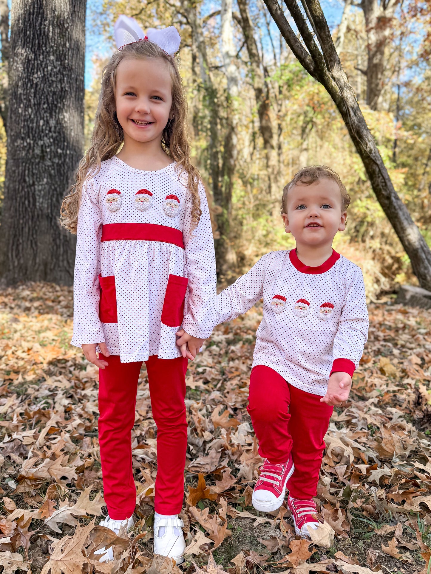 RTS - French Knot Santas Boy Jogger Set