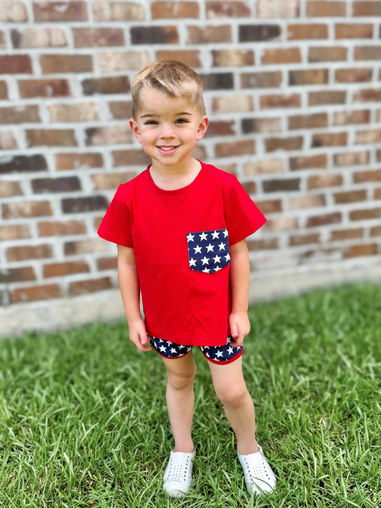 RTS - ‘Merica Knits Boy Shortie Set