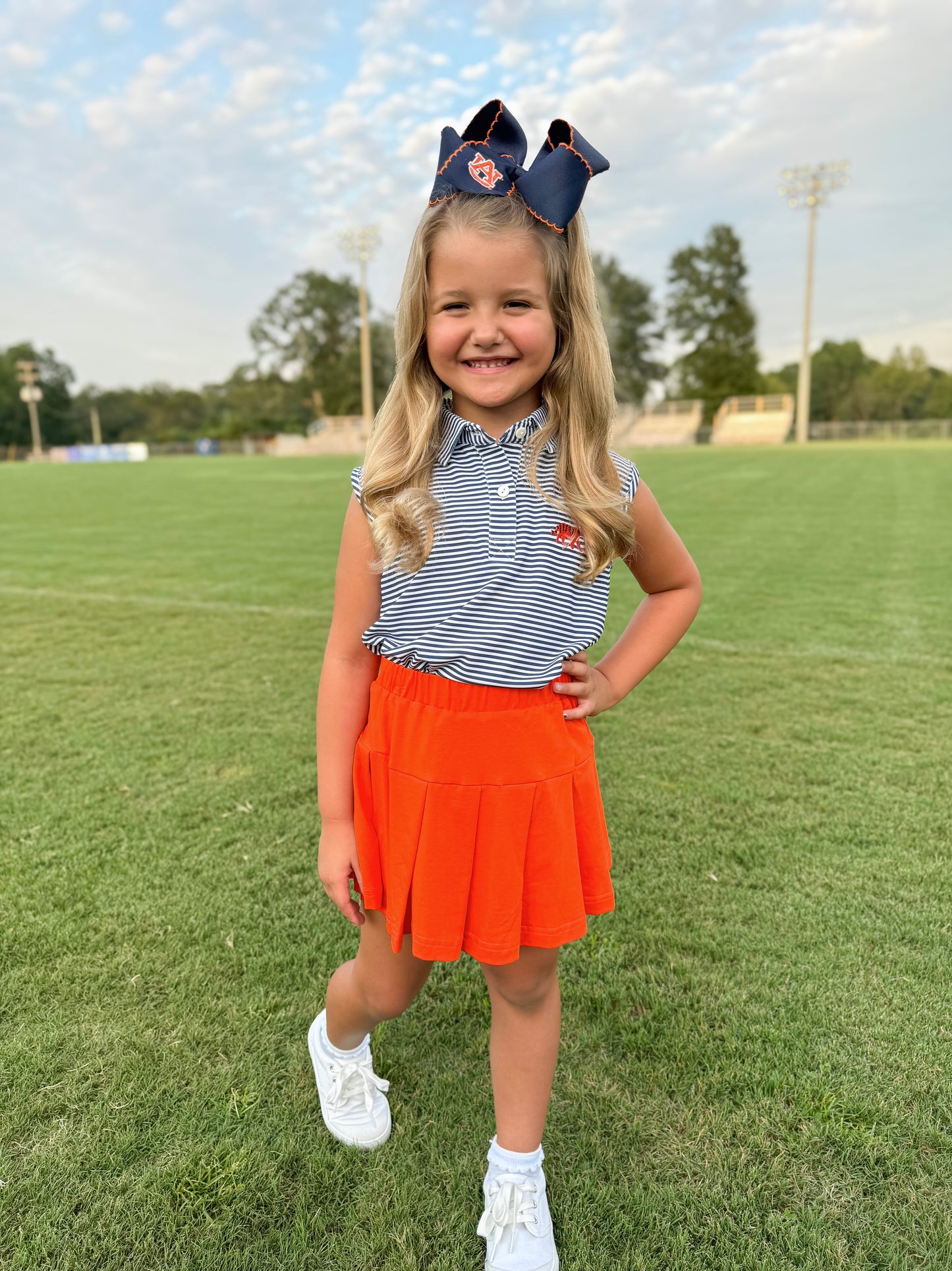 RTS - Team Polos Girl Skort Set - Orange Tiger
