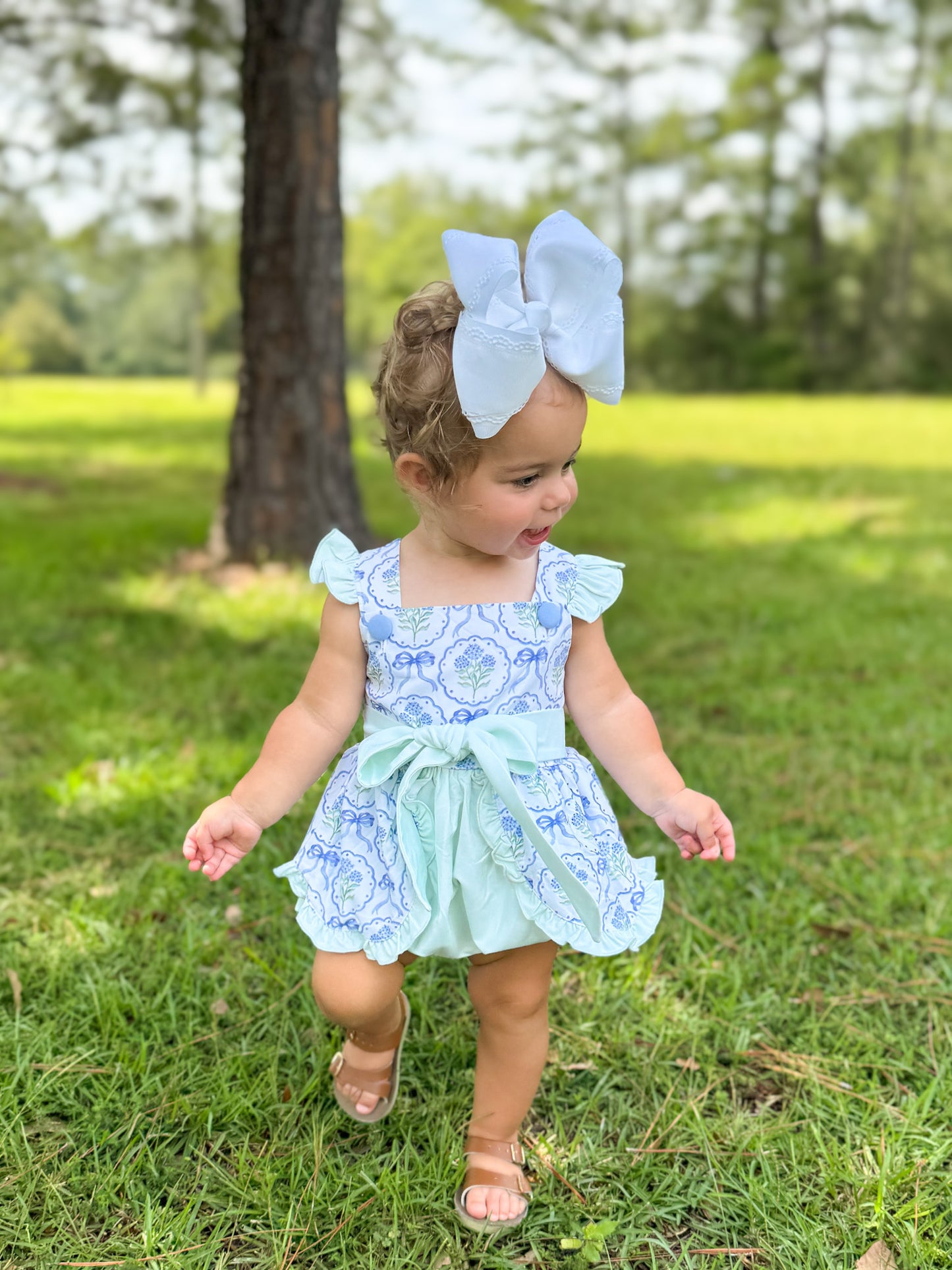 RTS - Bouquets & Bows Girl Skirted Bubble