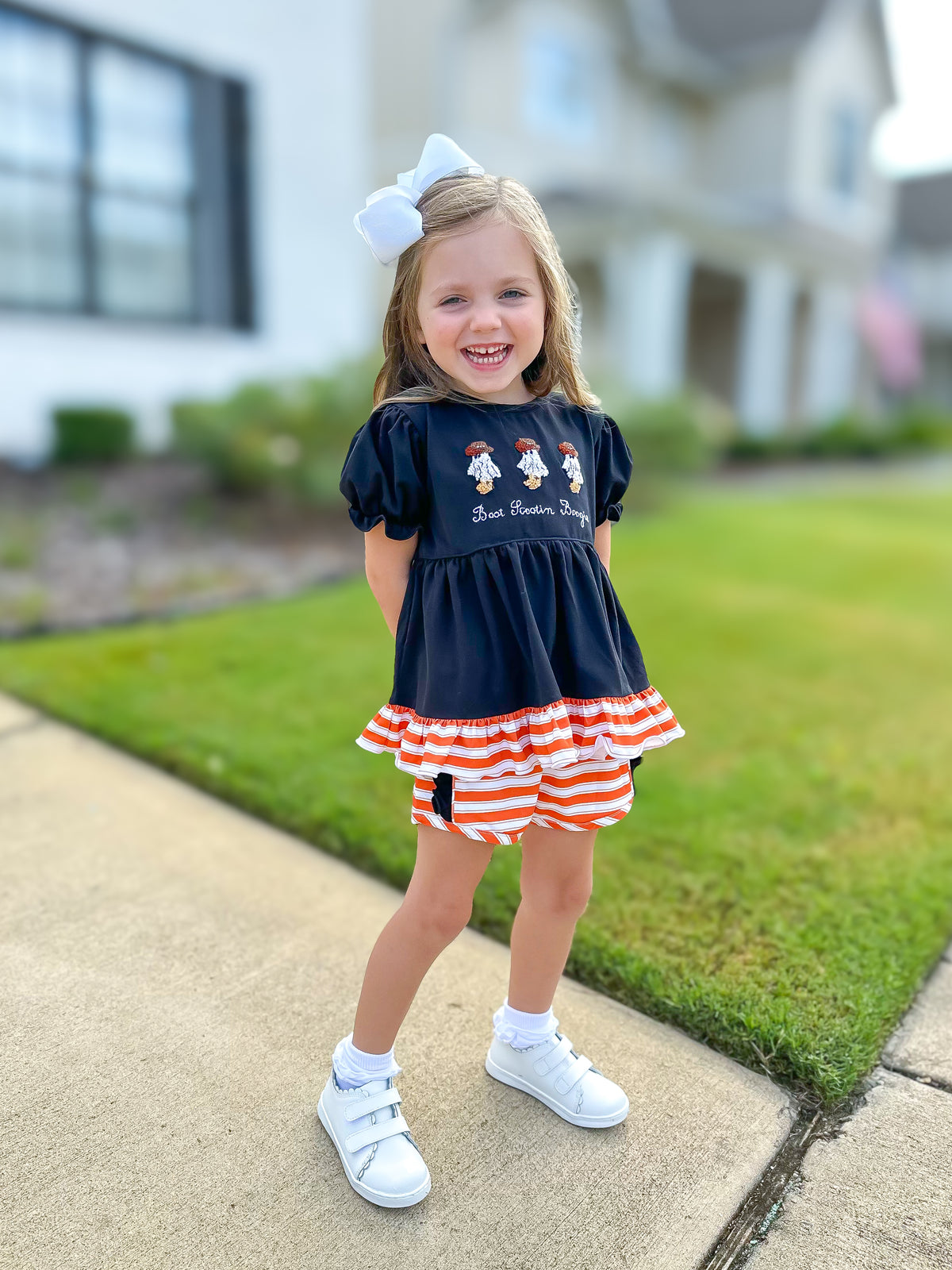 RTS - PUMPKINS & HALLOWEEN - Boot Scootin’ Boogie Girl Shortie Set