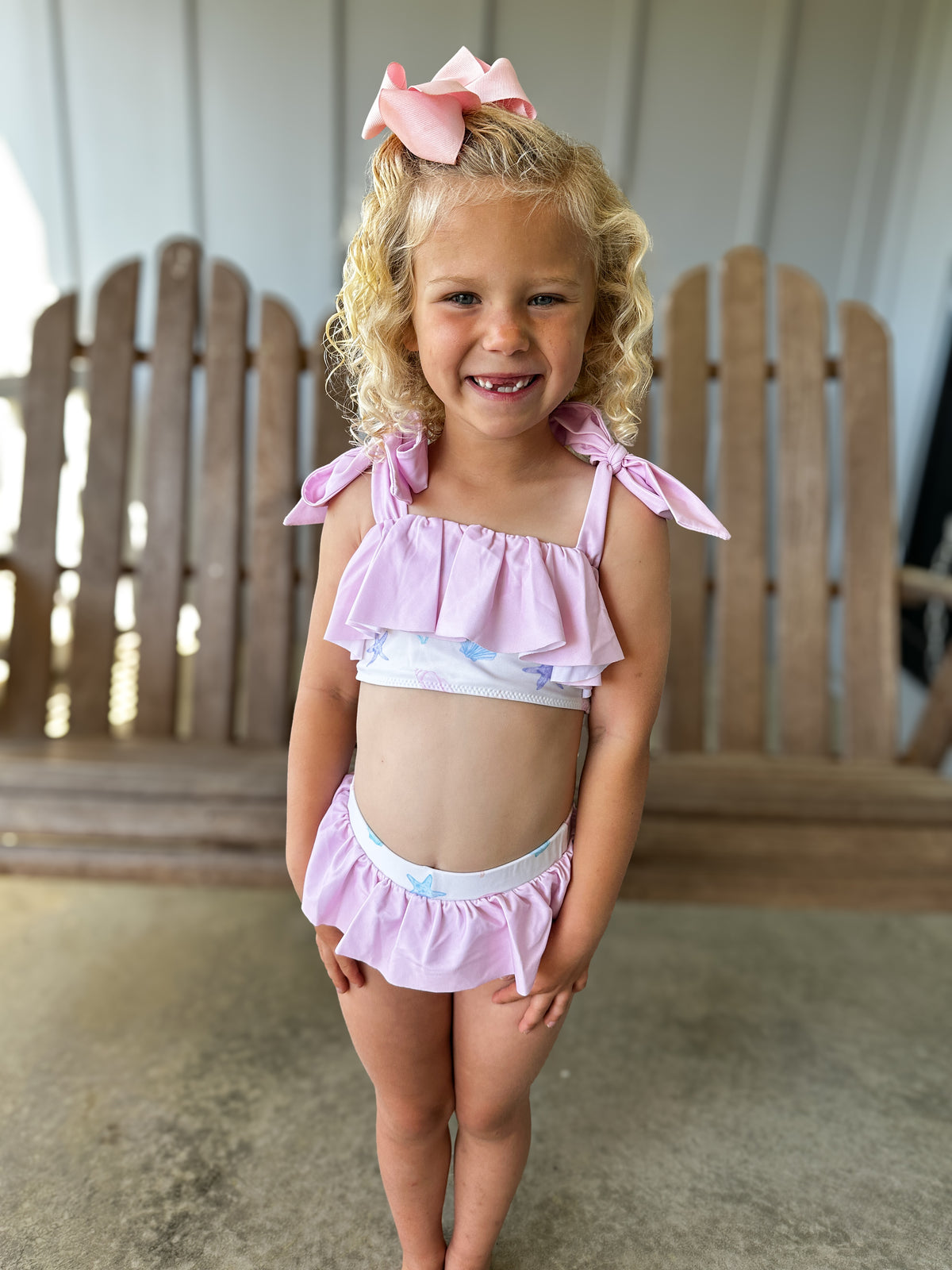 RTS - SPRING 2 - Pastel Seashells Girl 2pc Swim