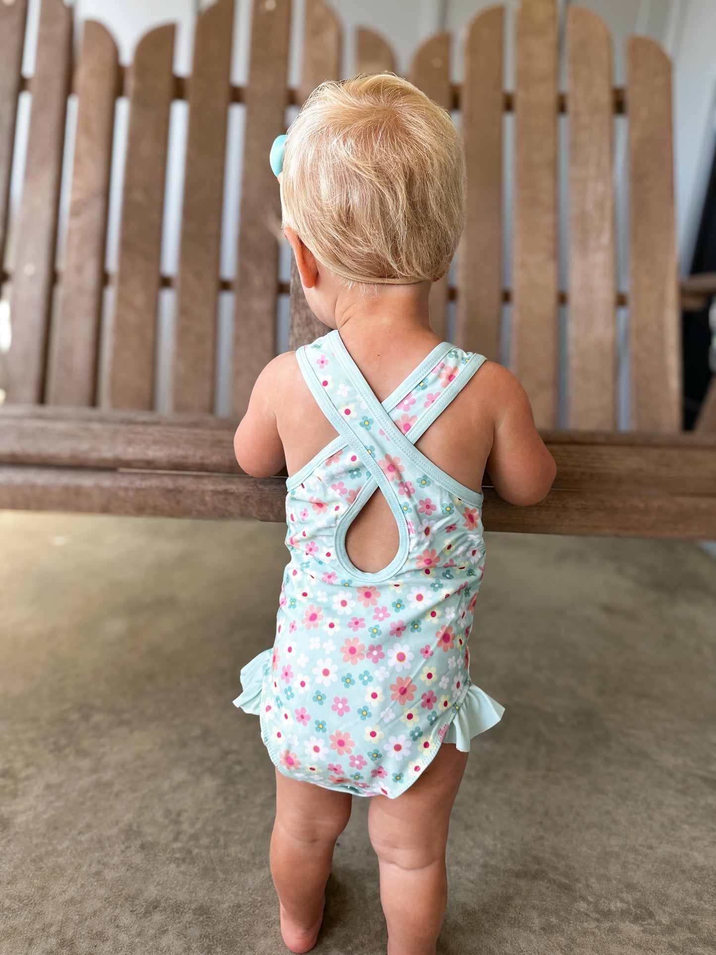 RTS -SPRING 2 - Spring Poppies Girl 1pc Swim