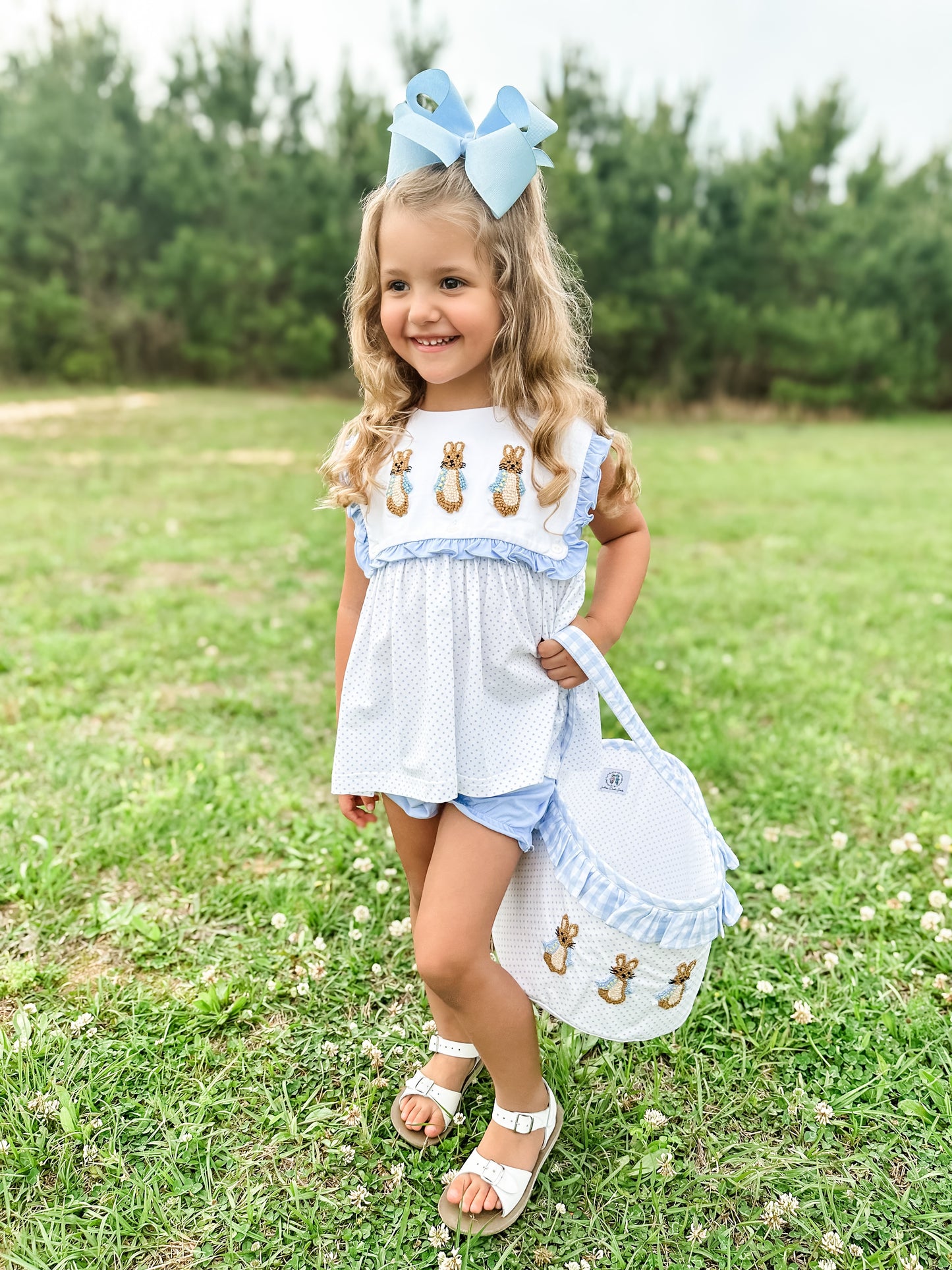 EXTRAS PRESALE - French Knot Peter Rabbit Girl Diaper Set