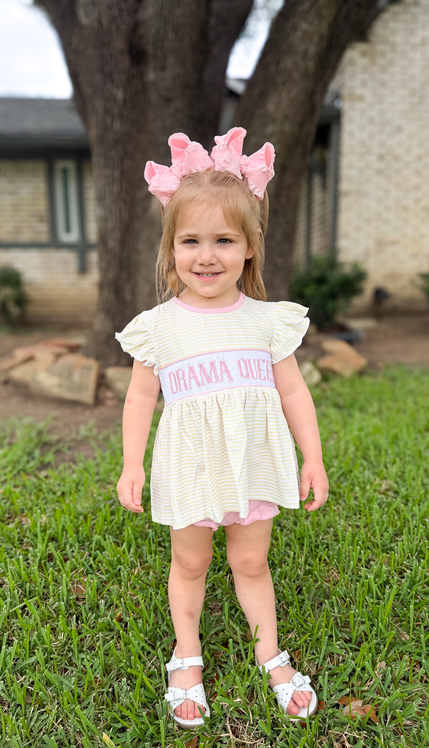 RTS - Summer Name Smocks Girl Diaper Set “MAMA’S GIRL”