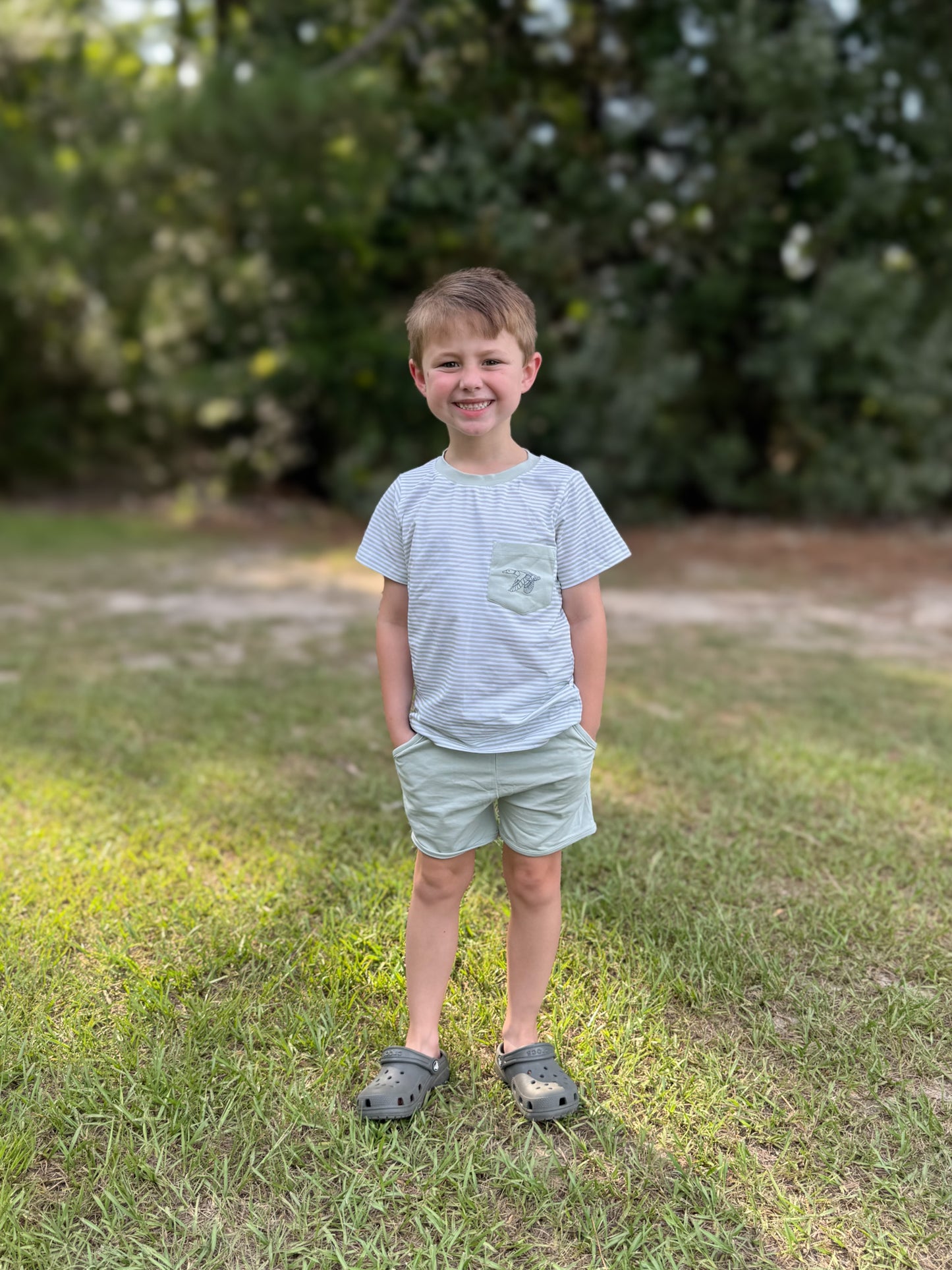 RTS - Summer 2 Boys Only - Embroidered Mallard Boy Shortie Set