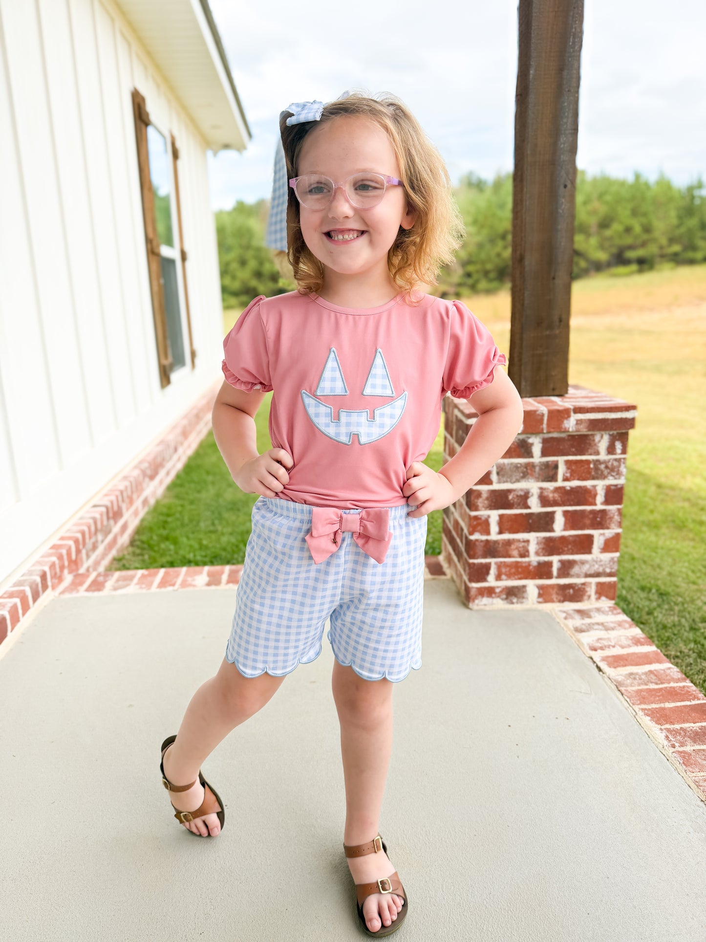 RTS - Jack-O’-Lantern Girl Short Set