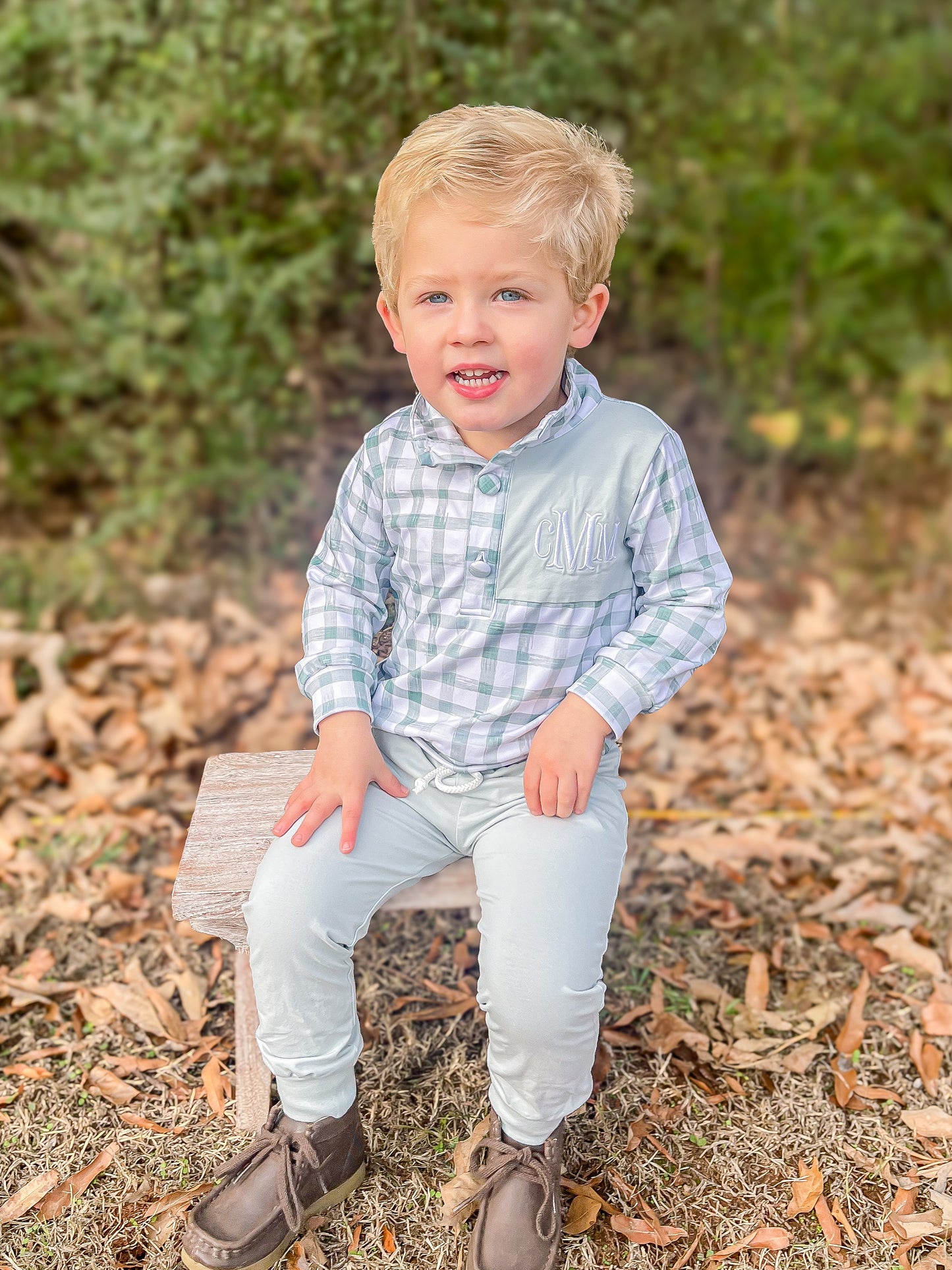 PREORDER 58: WINTER RERUNS - Monogrammed Jogger Set - Green/Sage