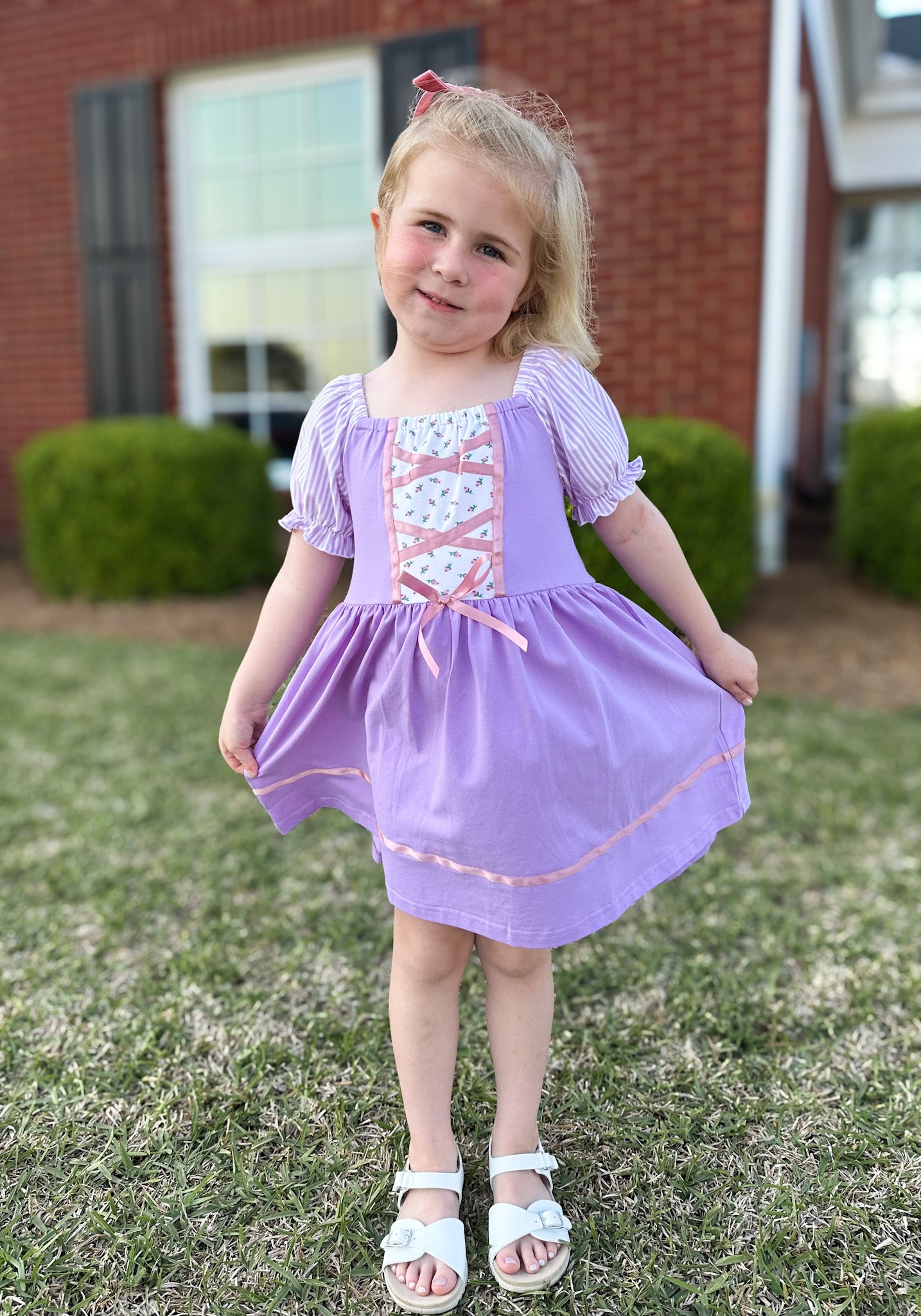 RTS - Character Knits - Frying Pan Princess Girl Dress