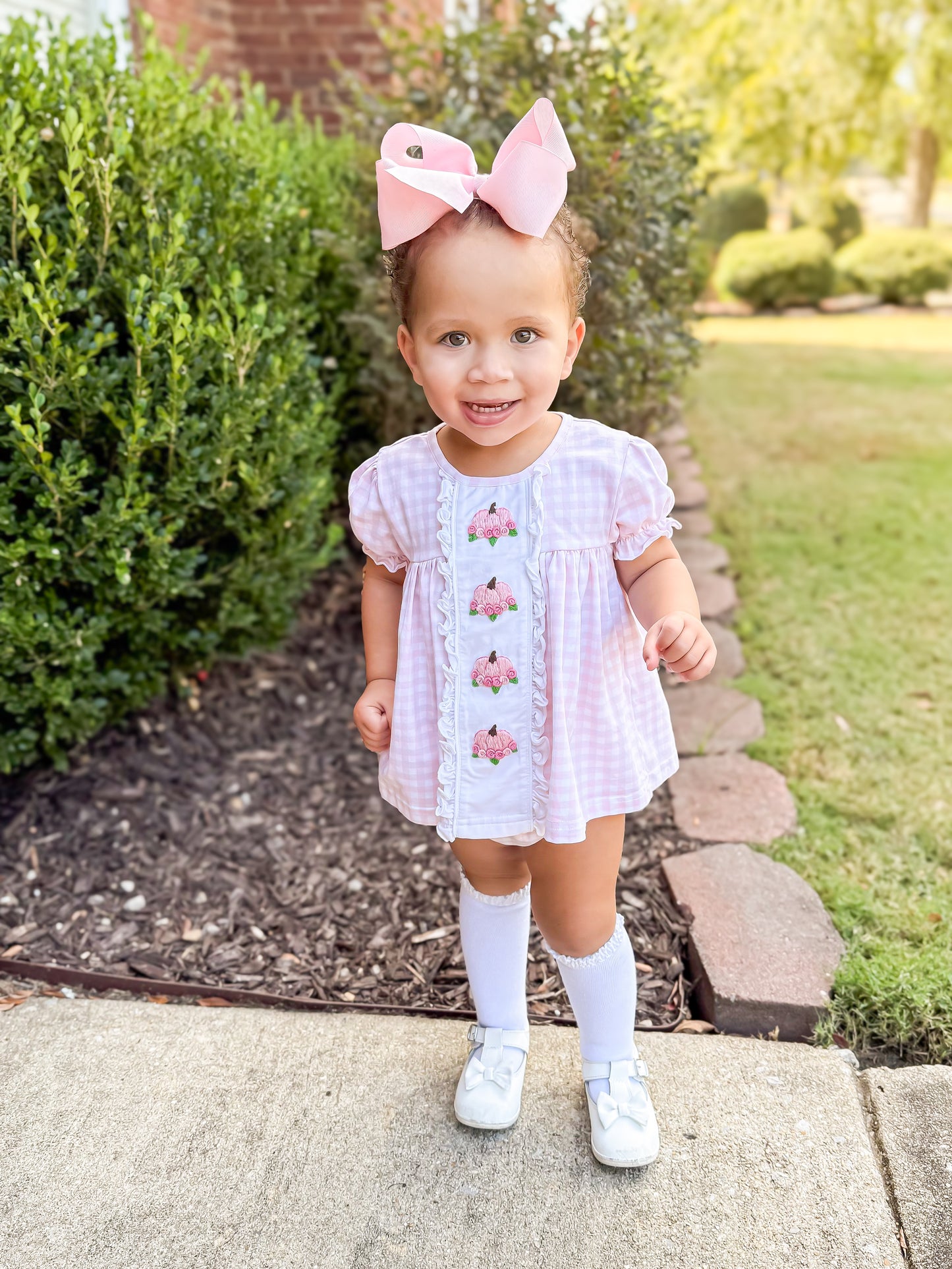 RTS - Fall Pt 2 Girls Only - Pink Pumpkins Girl Diaper Set