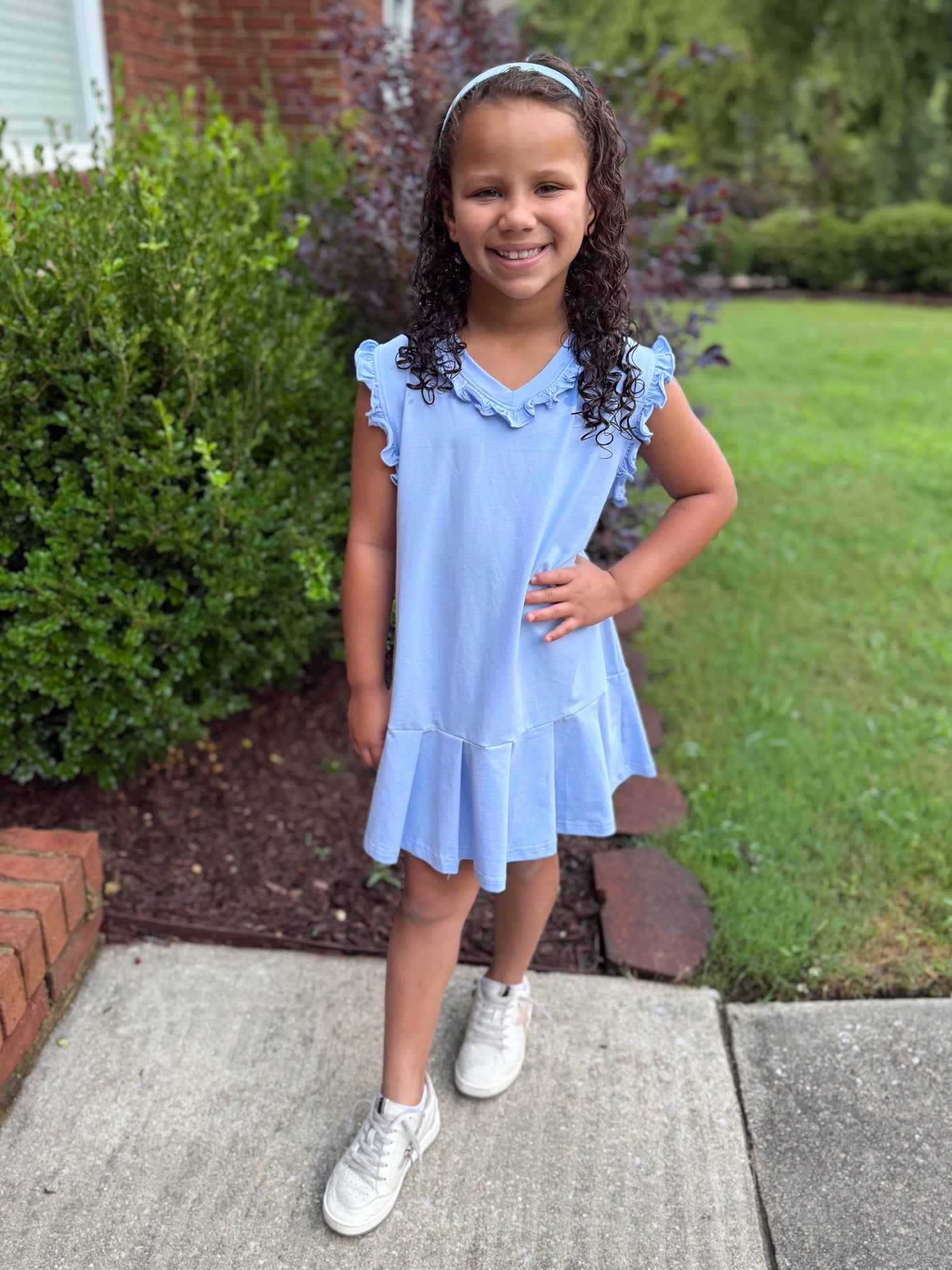 RTS - Summer Pt 1 Girls Only - Game, Set, Match Girl Dress - Blue - NO MONOGRAM