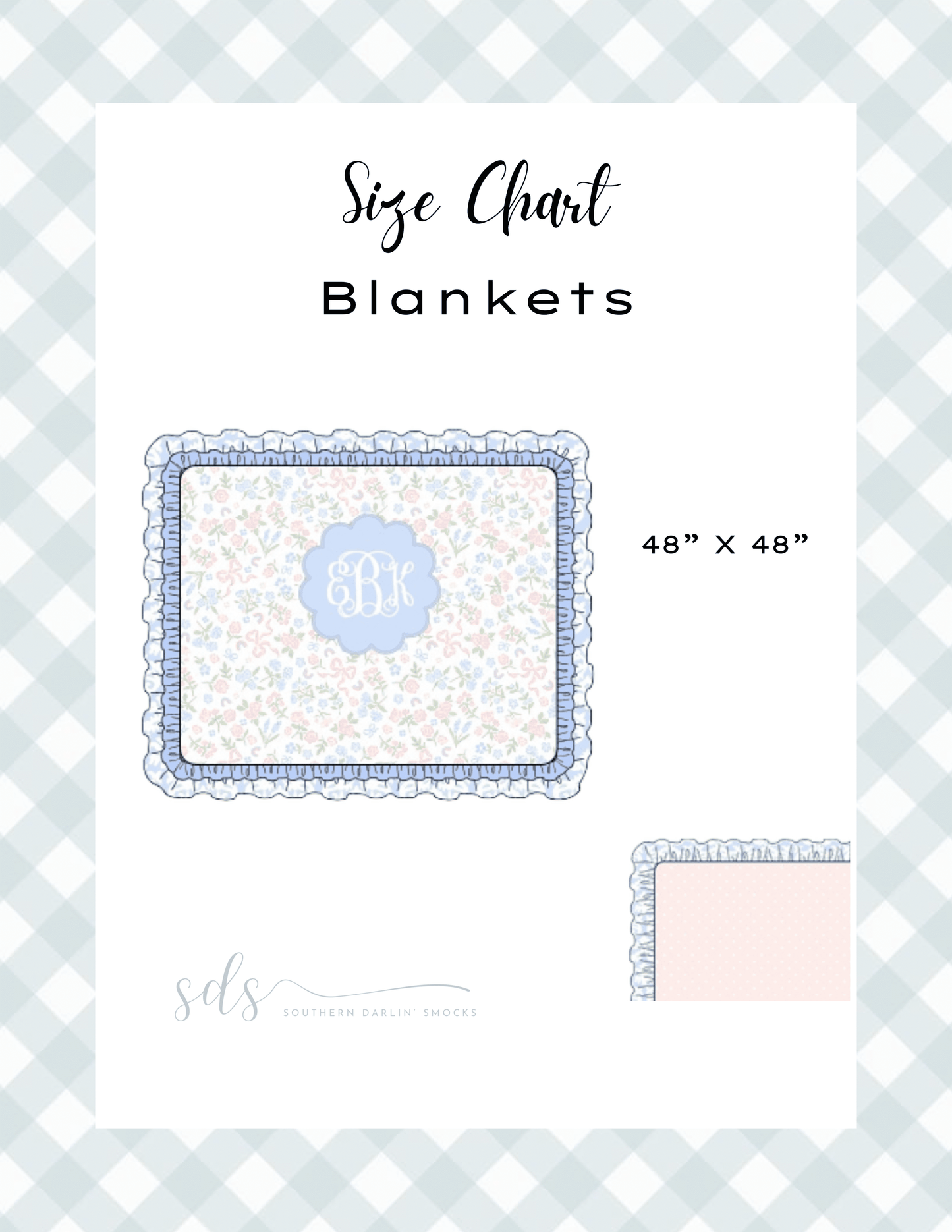 BLANKET SIZE CHART