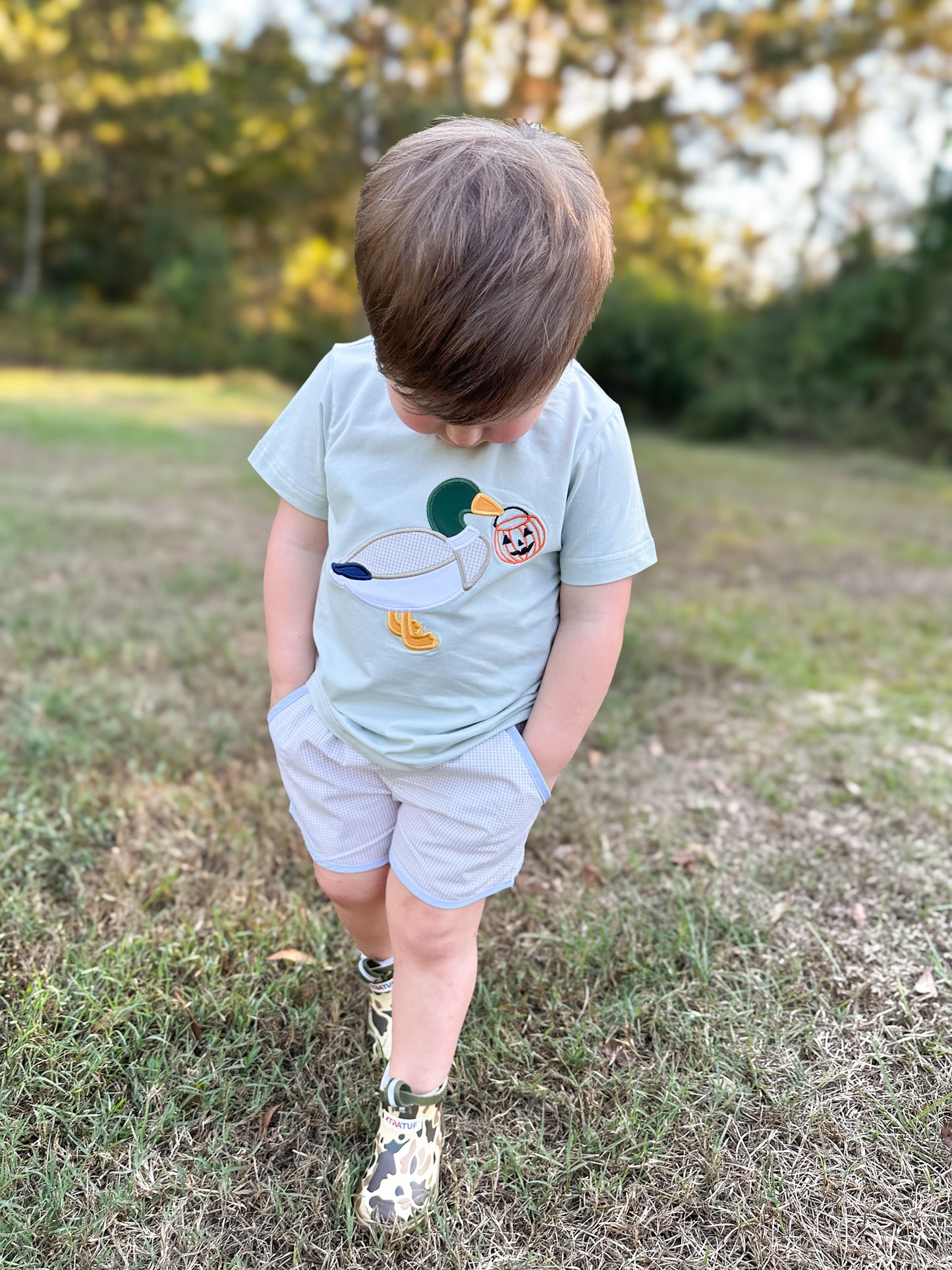RTS - Fall Pt 2 Boys Only - Duck Or Treat Boy Shortie Set