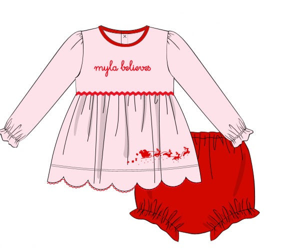 RTS - I Believe Girl Diaper Set - NO MONOGRAM