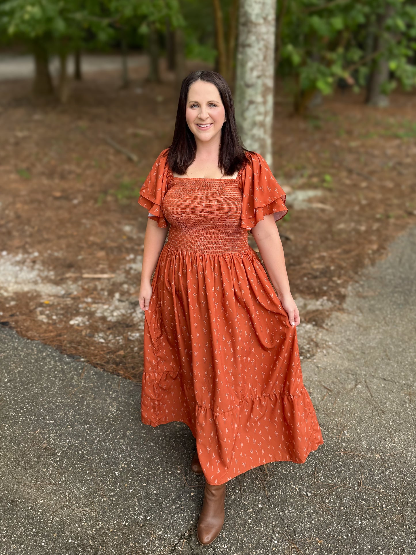 RTS - Wheat Harvest Mom Dress