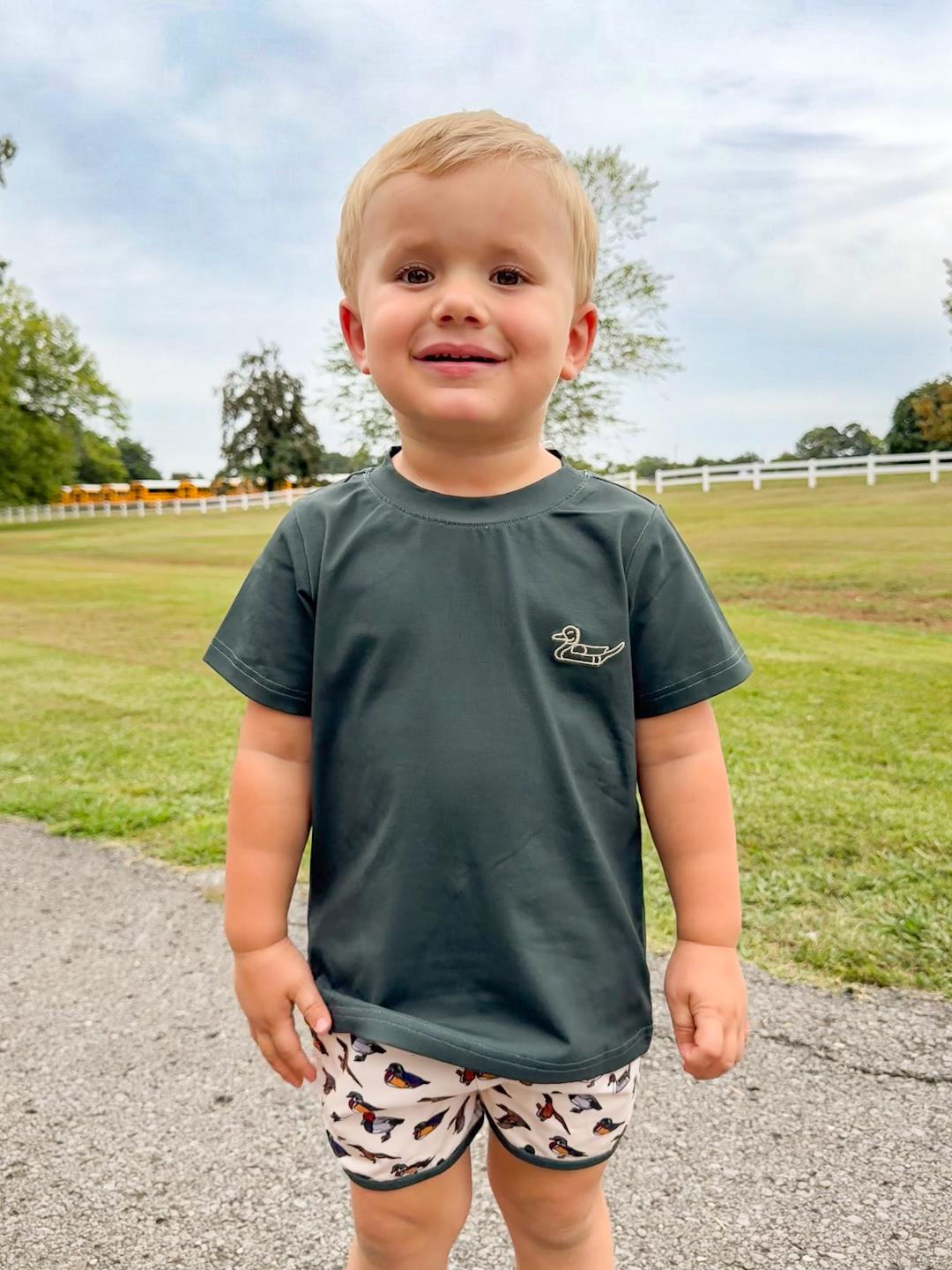 RTS - Waterfowl Knits Boy Shortie Set