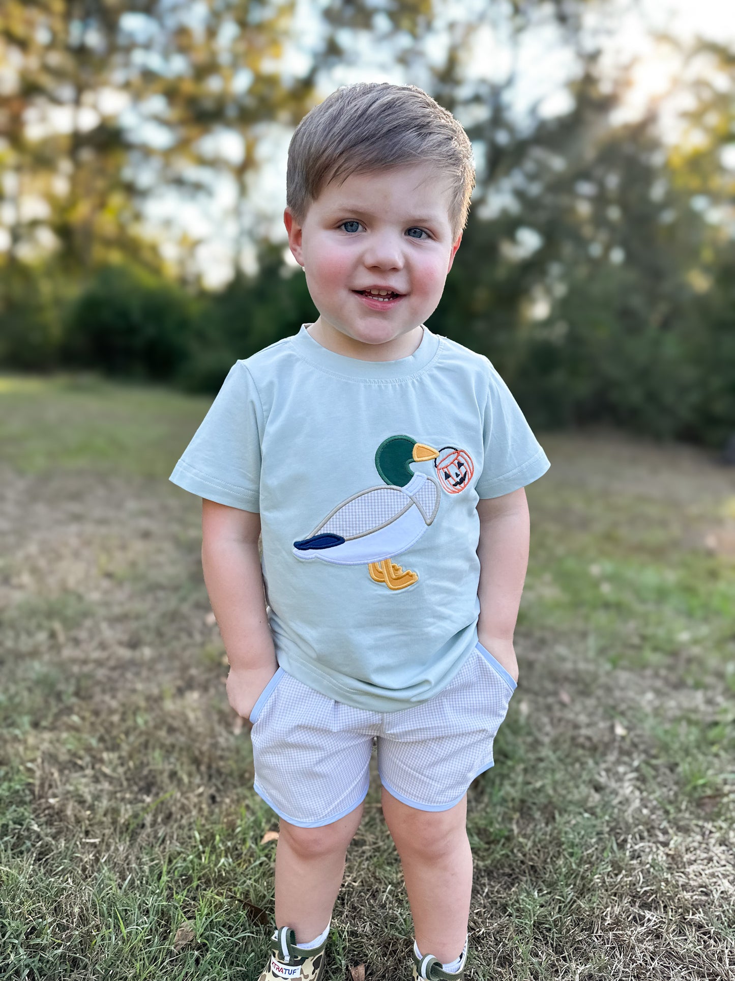 RTS - Fall Pt 2 Boys Only - Duck Or Treat Boy Shortie Set